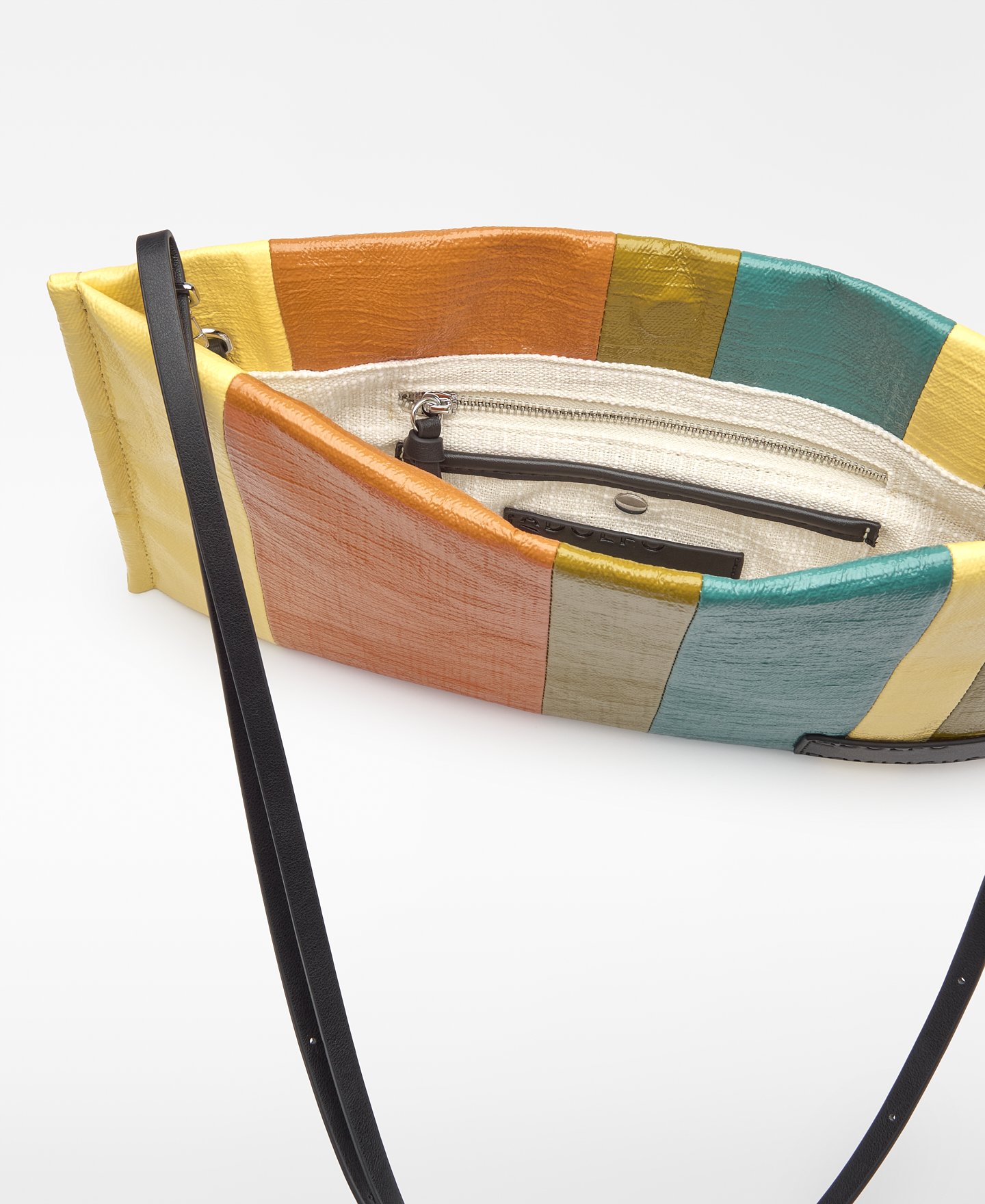 Multicolour striped canvas crossbody image number 3
