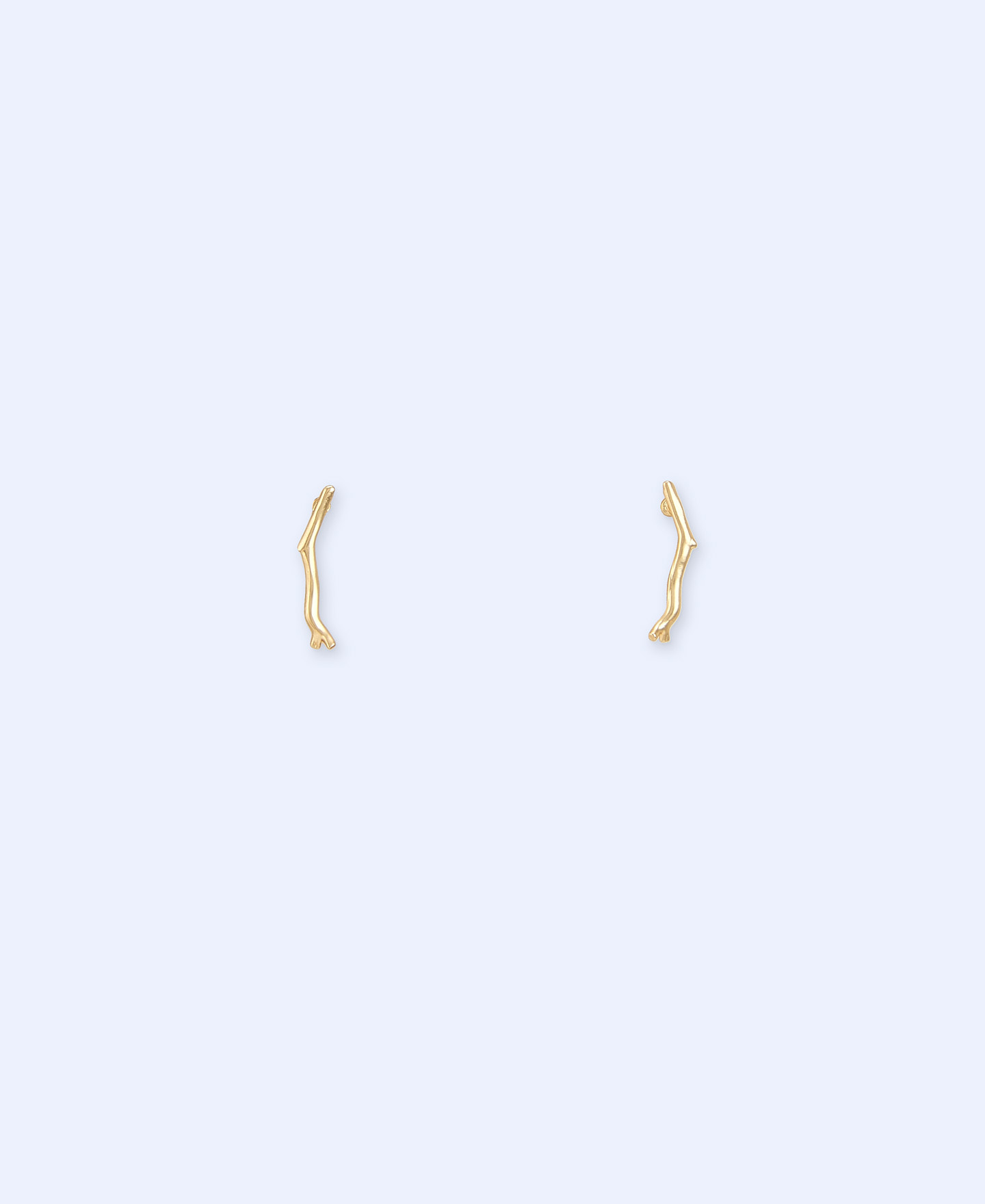 Branch motif metal earring image number 0