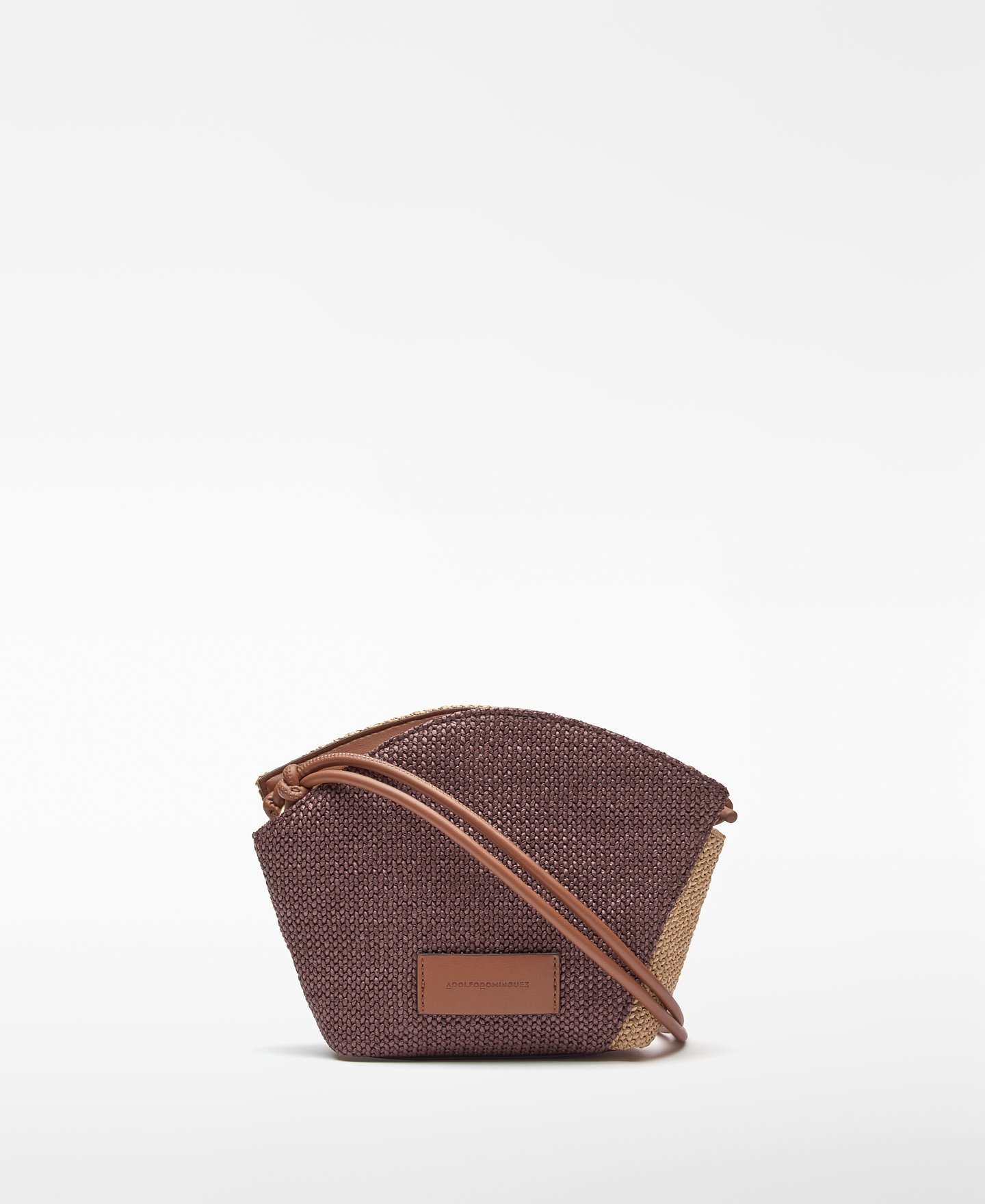 Eclipse-Umh&auml;ngetasche, zweifarbig, mit Raffiastruktur image number 0