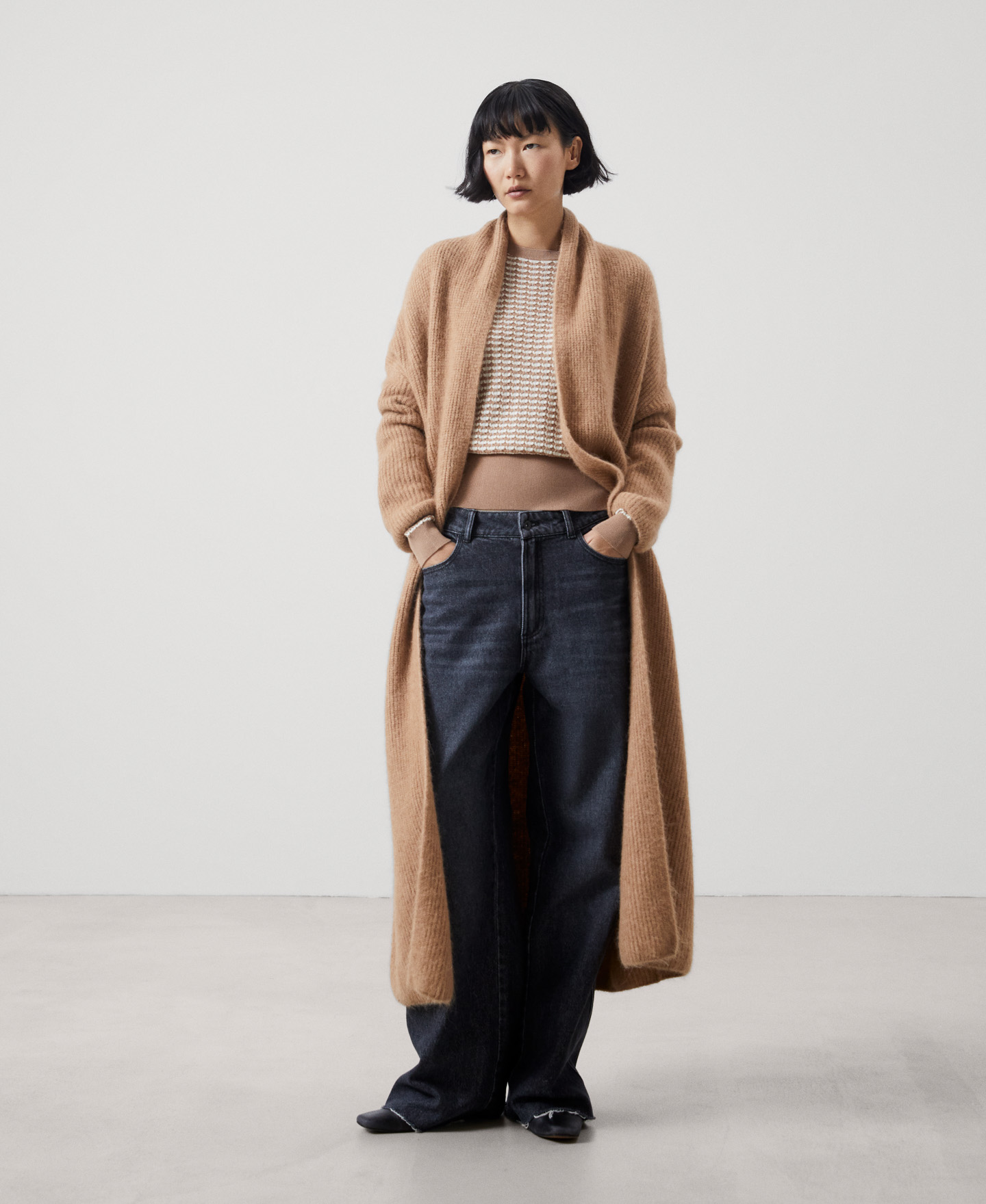 Viscose fabric round neckline sweater image number 1