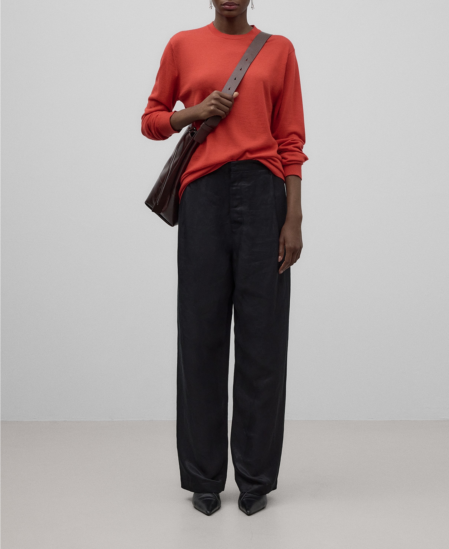 Knit merino wool sweater woman image number 1