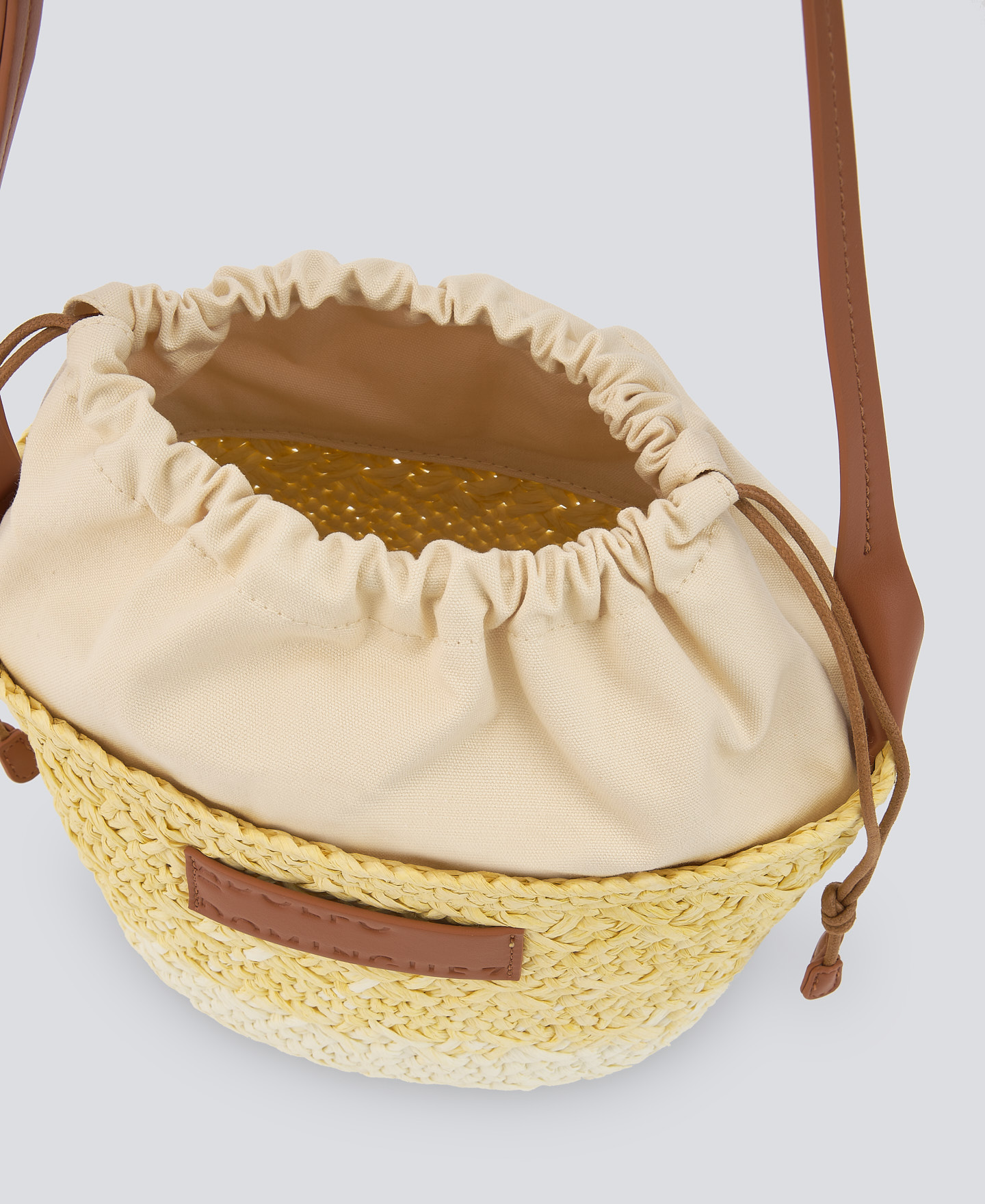 Medium braided paper shoulder bag woman image number 2