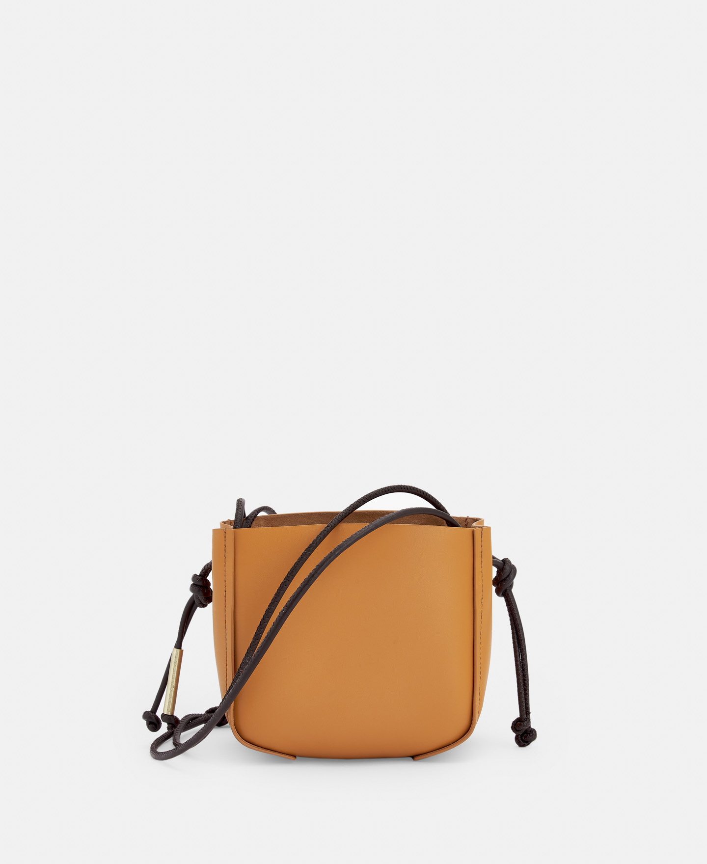 Responsible leather mini bucket bag image number 1