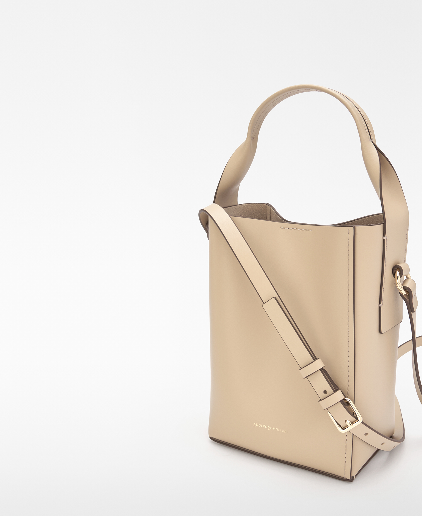 Mica leather bucket bag image number 3