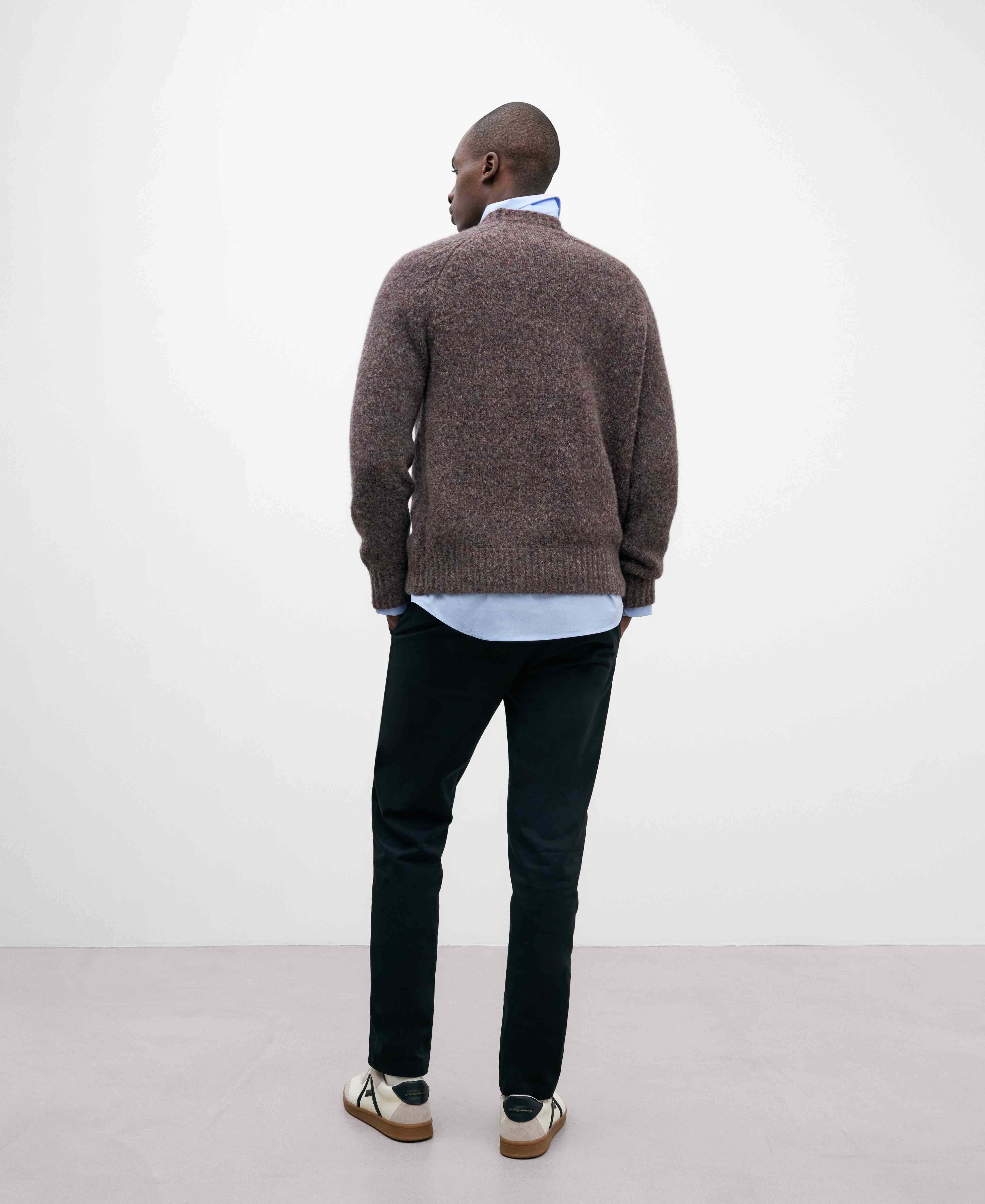 Slim fit chino cotton trousers for men image number 2