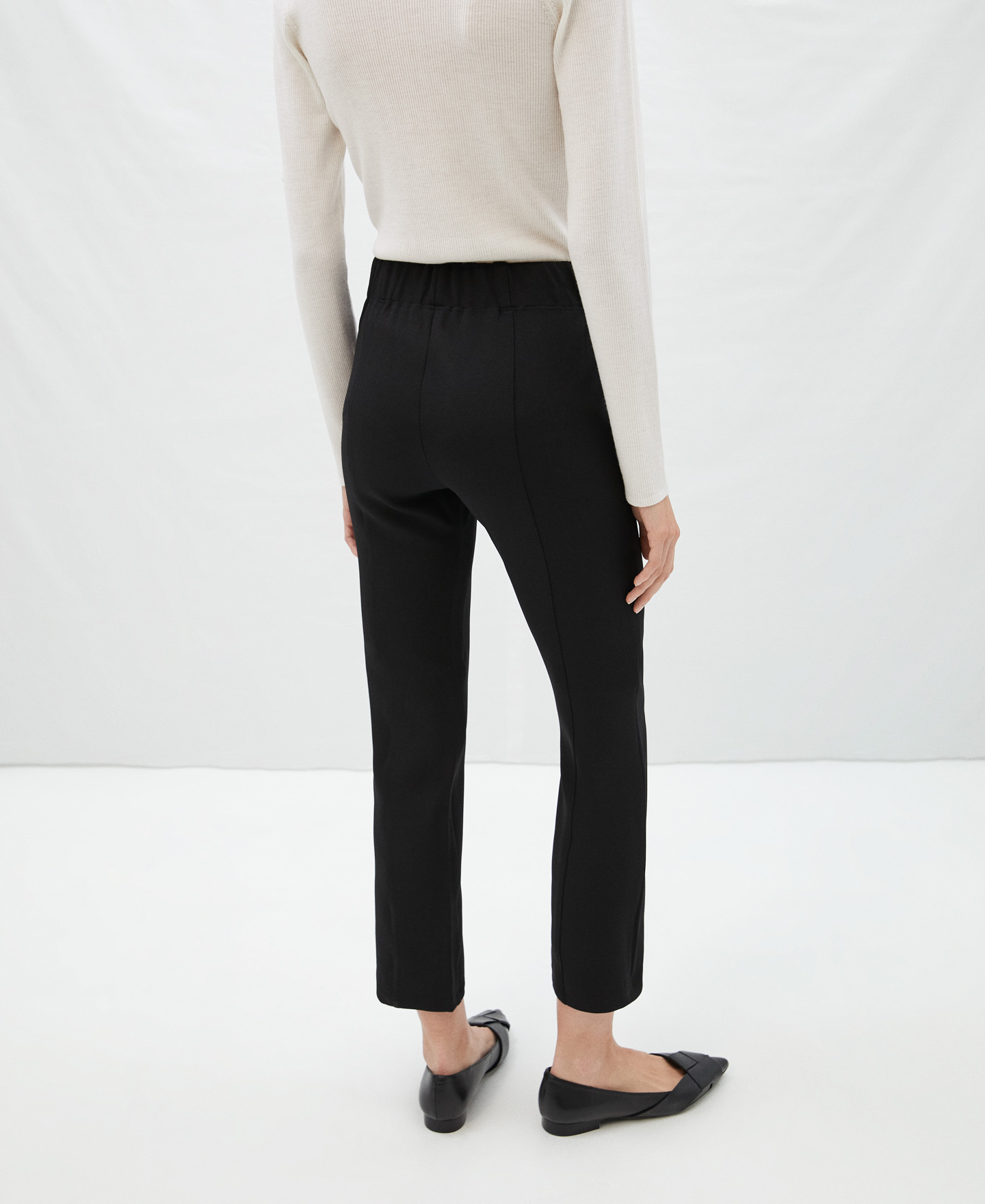 Elastic ankle length trousers image number 2