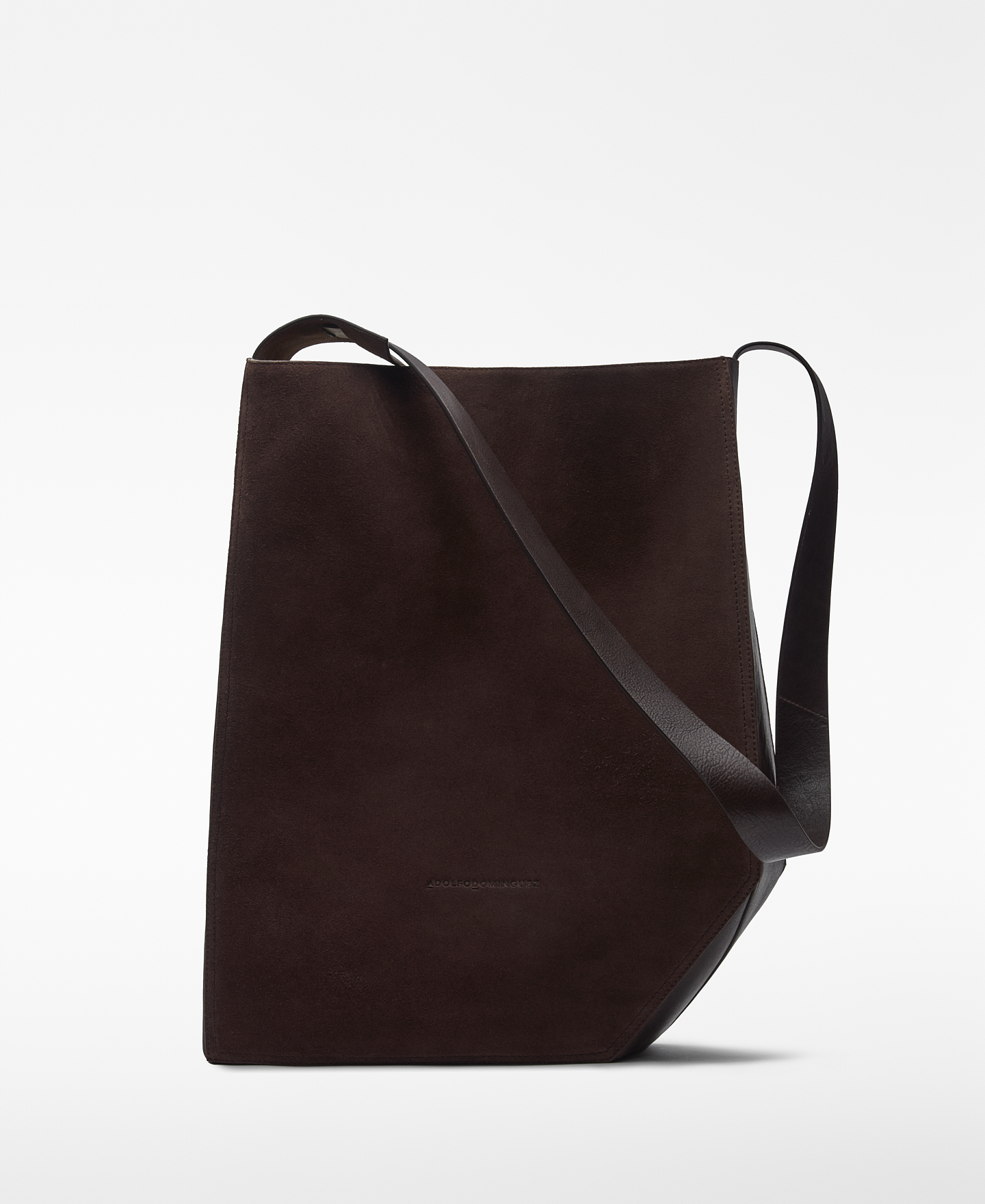 Brown leather and suede shopper bag man image number 4