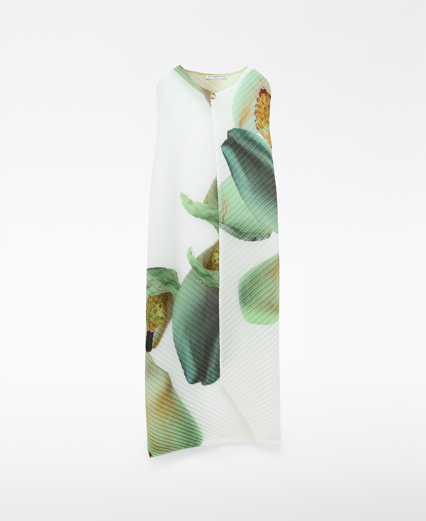 Printed crinkle midi dress image number 6