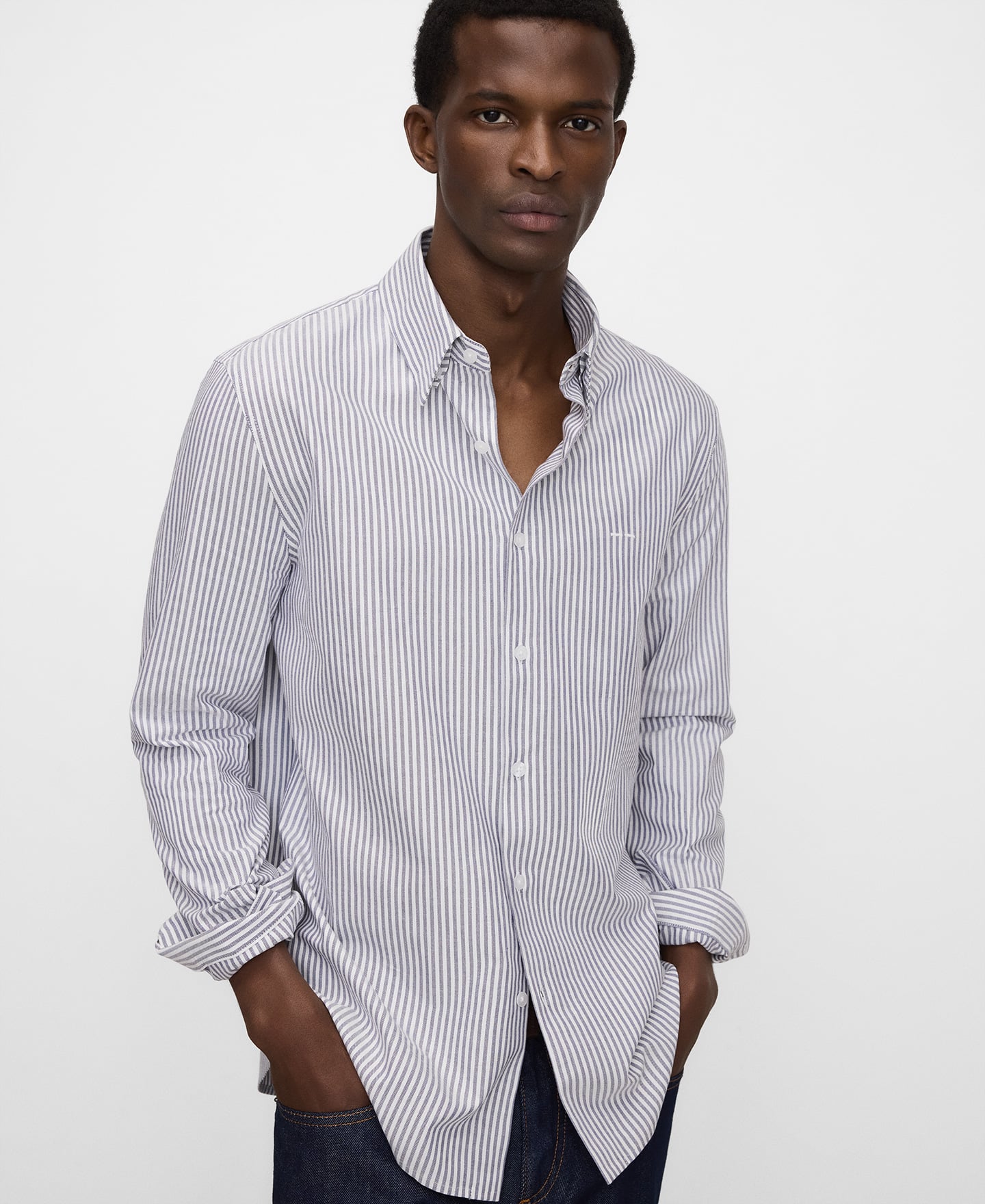 Camisa regular fit rayas algod&oacute;n image number 0