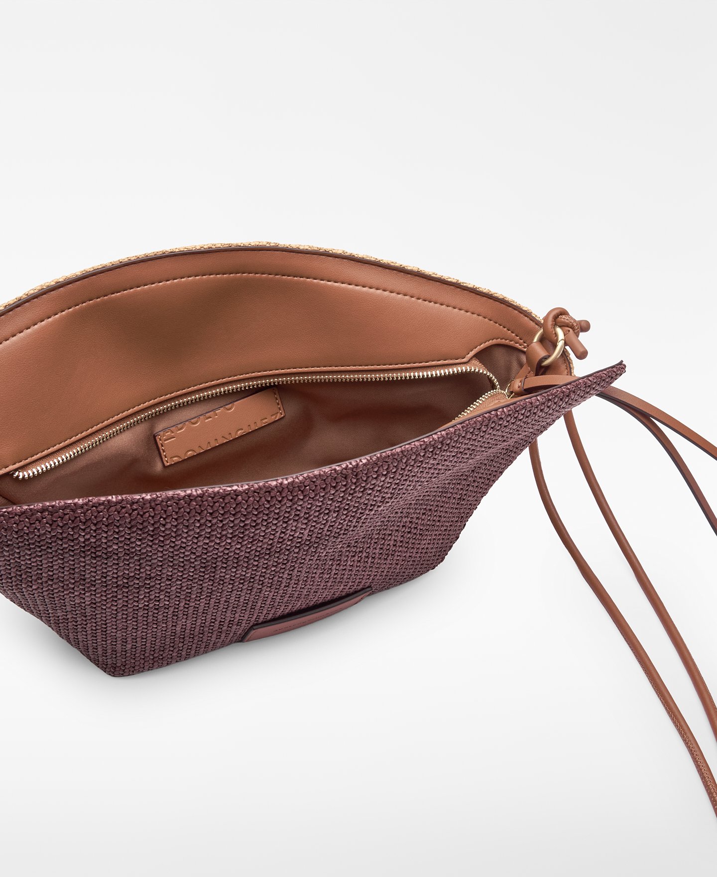 Eclipse-Tasche, zweifarbig, mit Raffiastruktur image number 2