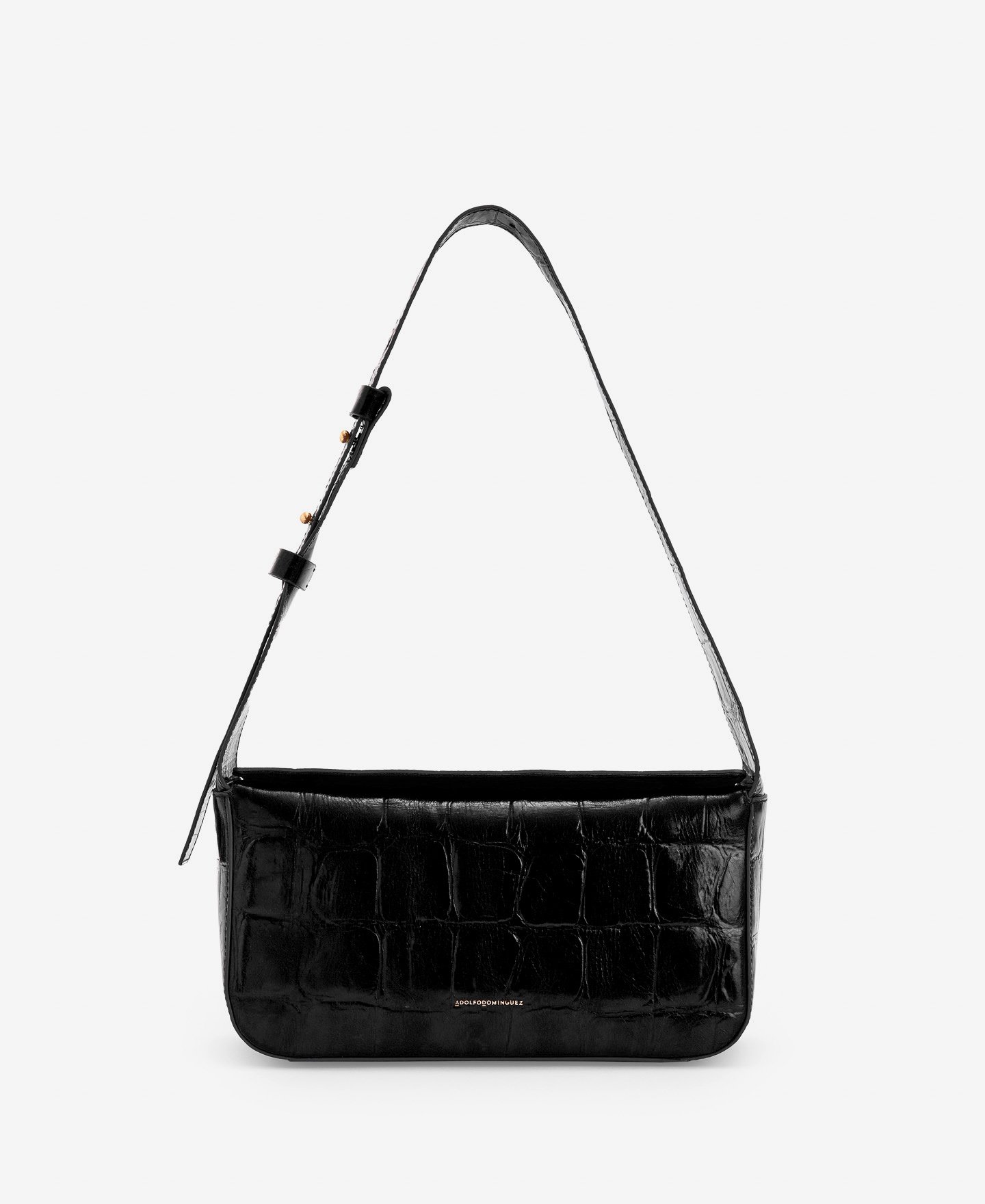 Leather baguette bag image number 0