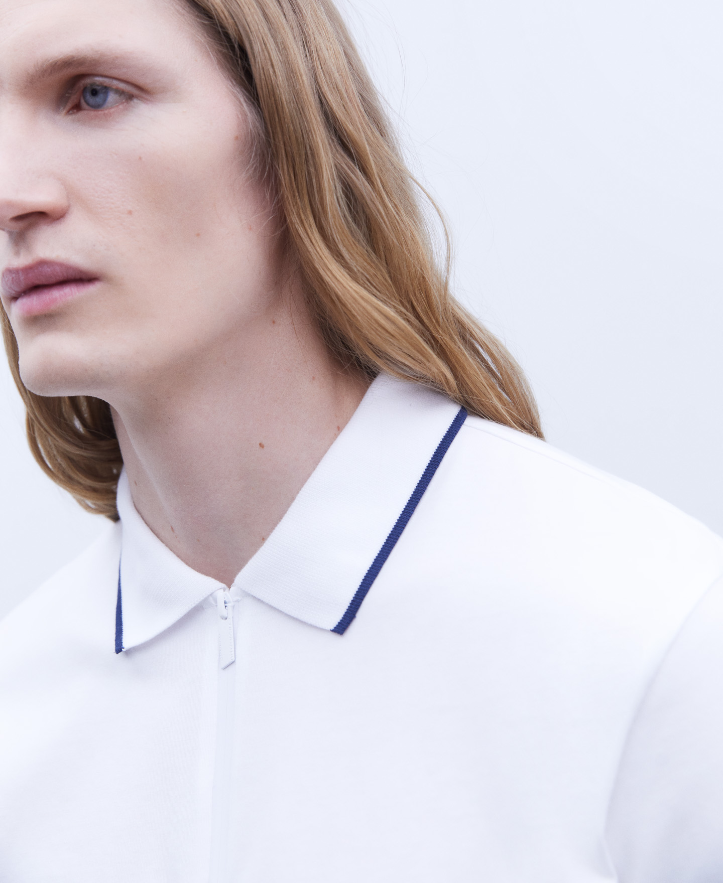 Mercerised cotton ribbed polo shirt image number 3