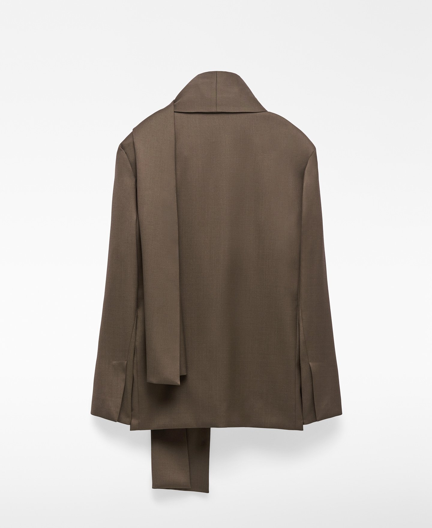 Blazer sastre cuello bufanda mujer image number 5
