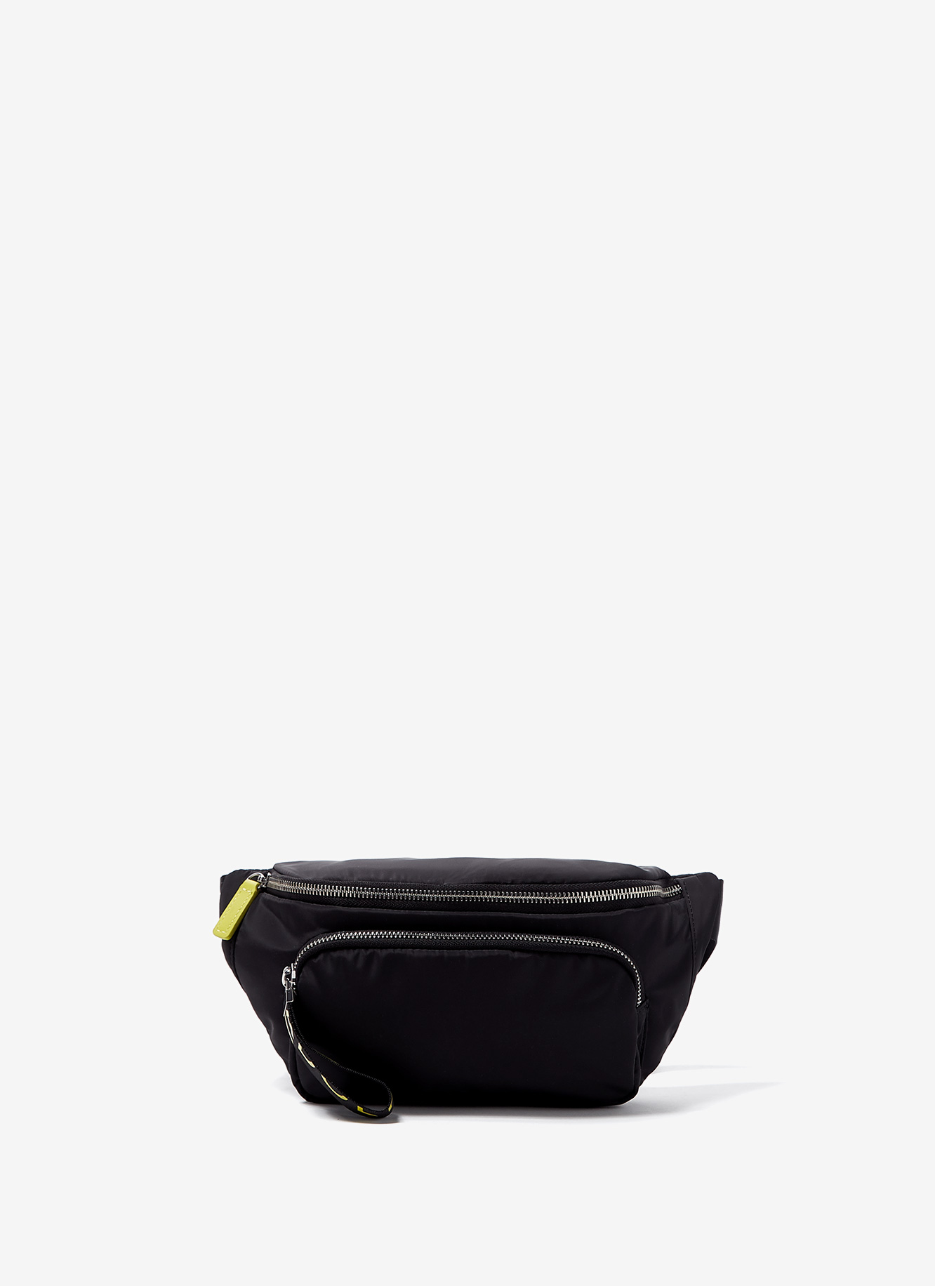 Nylon waist bag with outer pocket image number 0