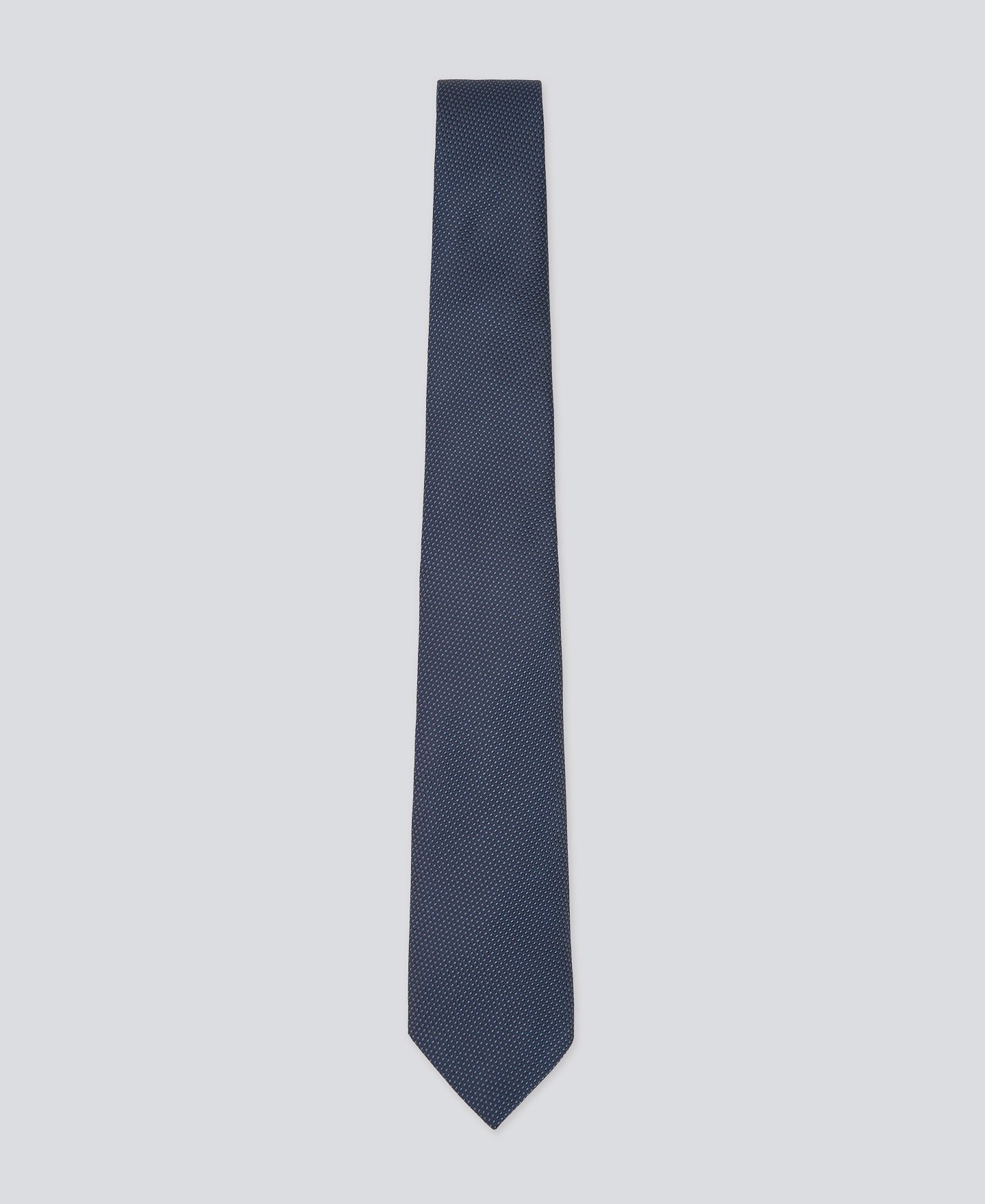 Micro-pattern silk tie man image number 0