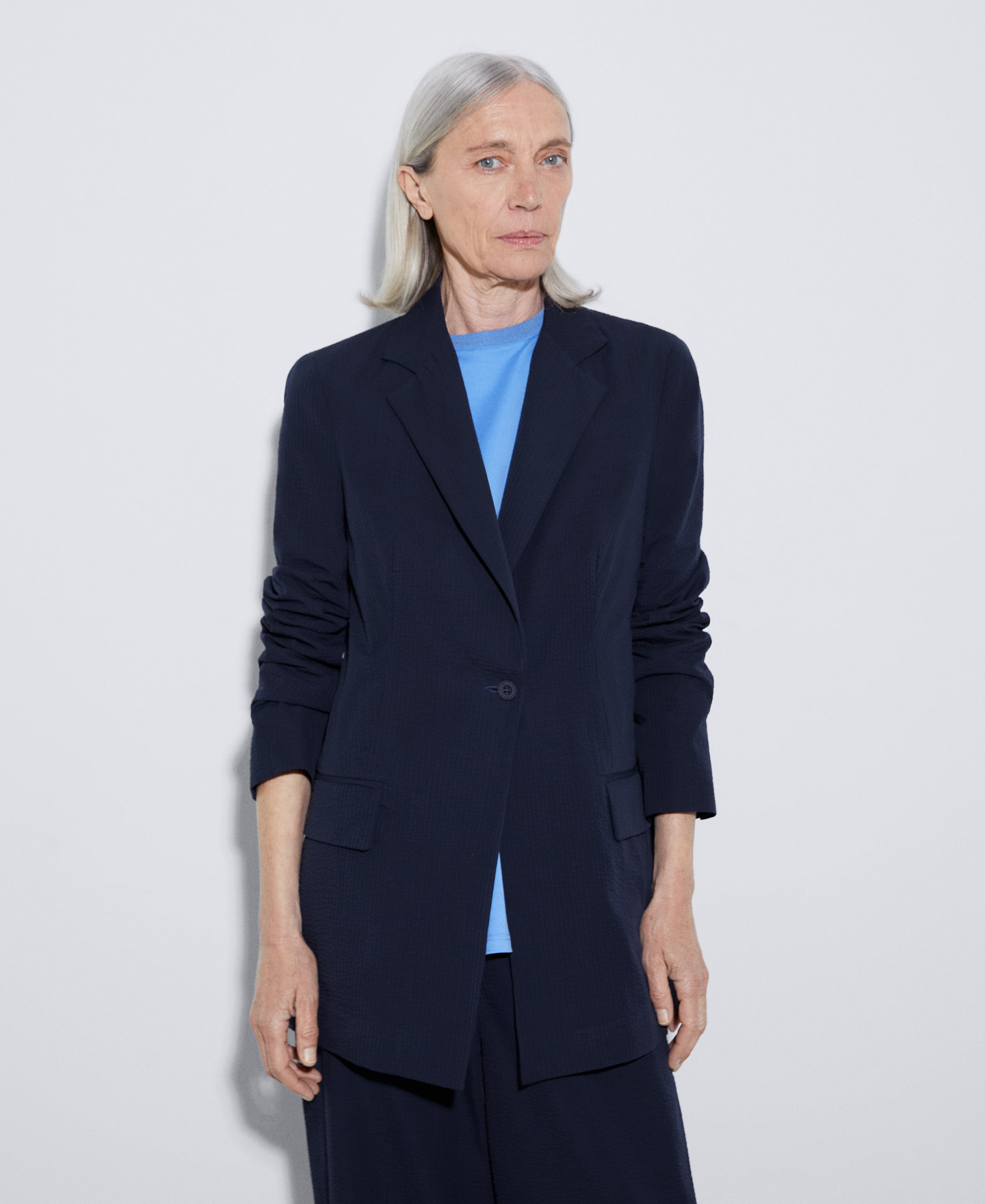 Tailored blazer in responsible cotton image number 0