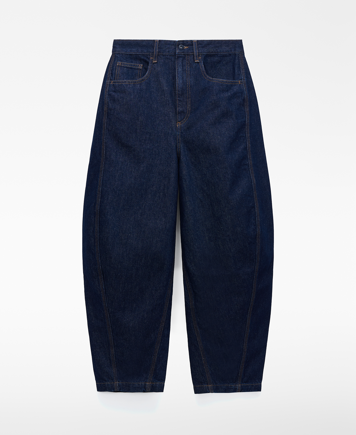 Pantal&oacute;n barrel fit denim algod&oacute;n image number 2
