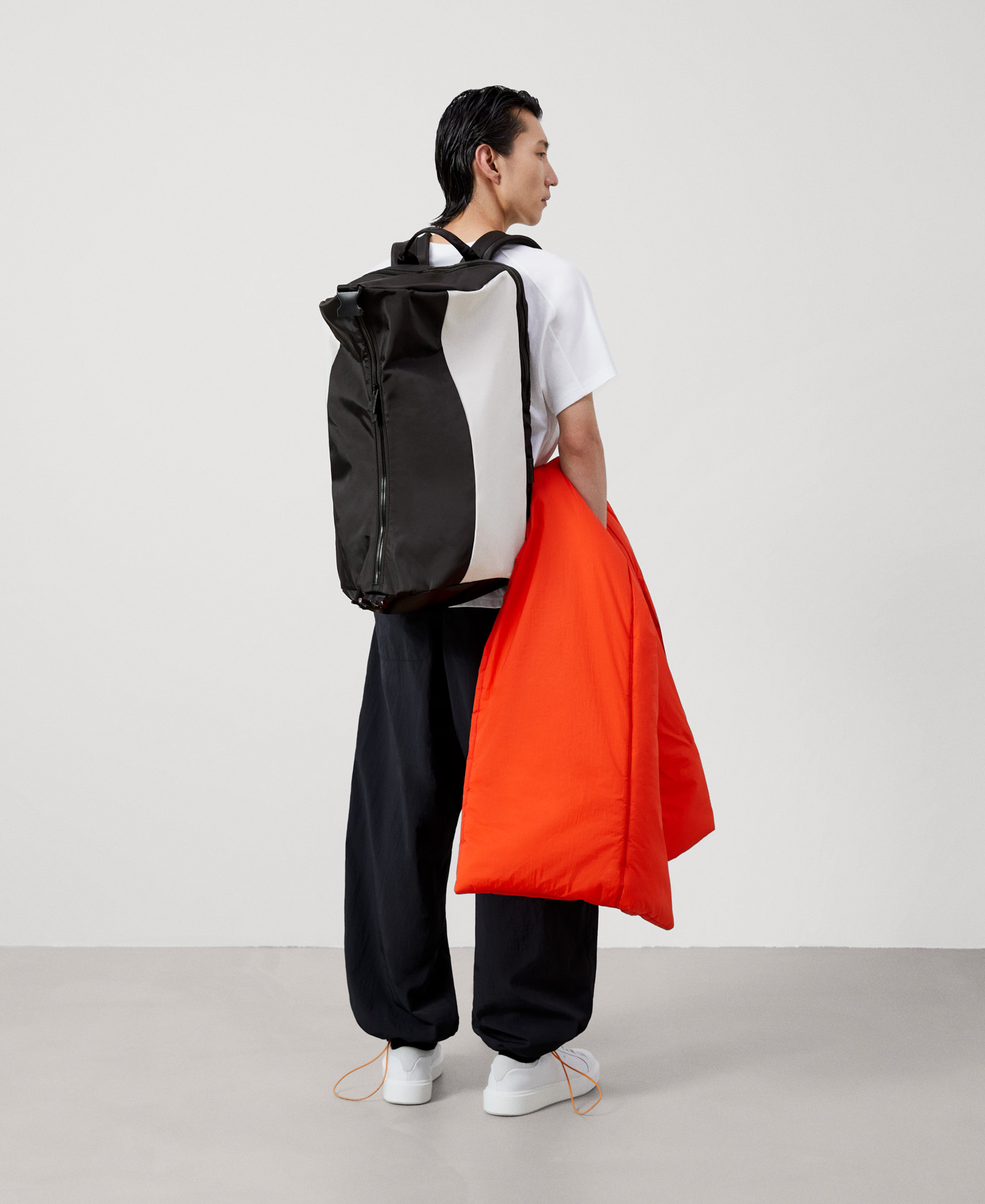Large nylon convertible backpack image number 6