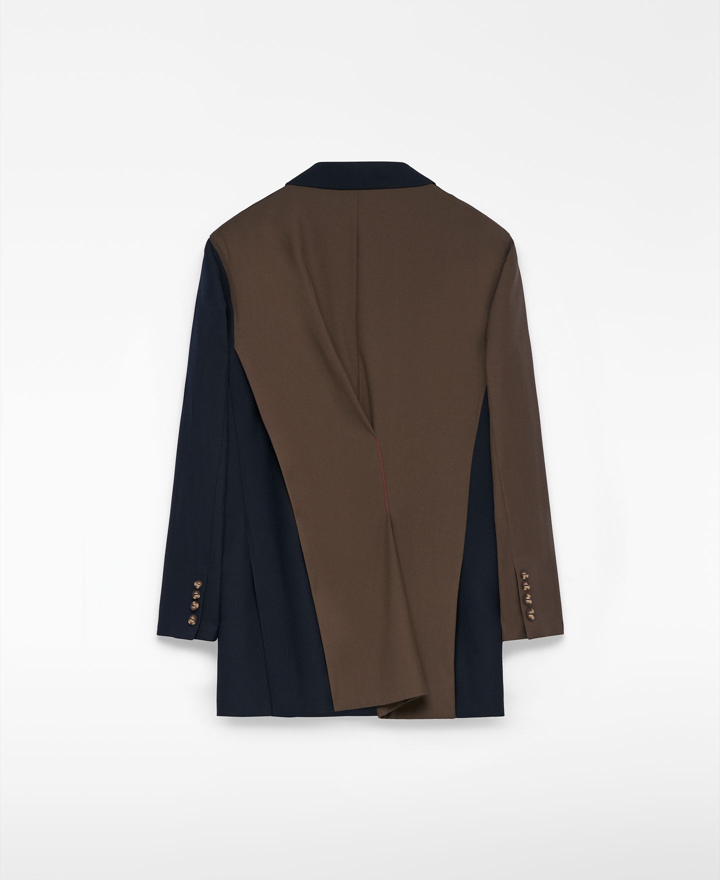 Two-tone blazer with overlay piece woman image number 5