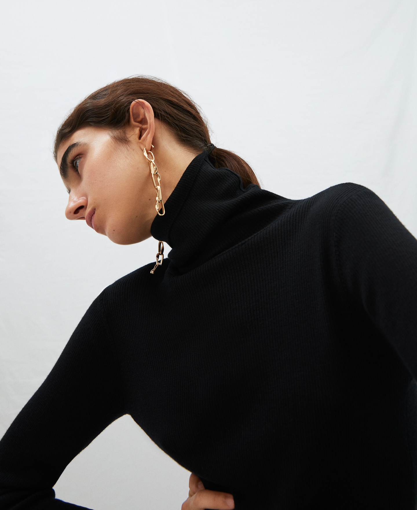 Jersey cuello vuelto en lana merino image number 3
