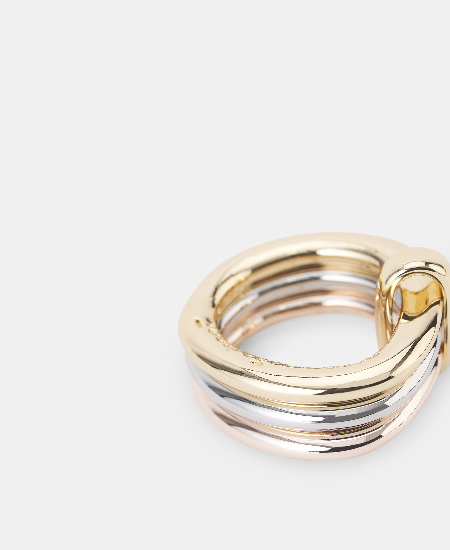 Gold plated organic double ring image number 1
