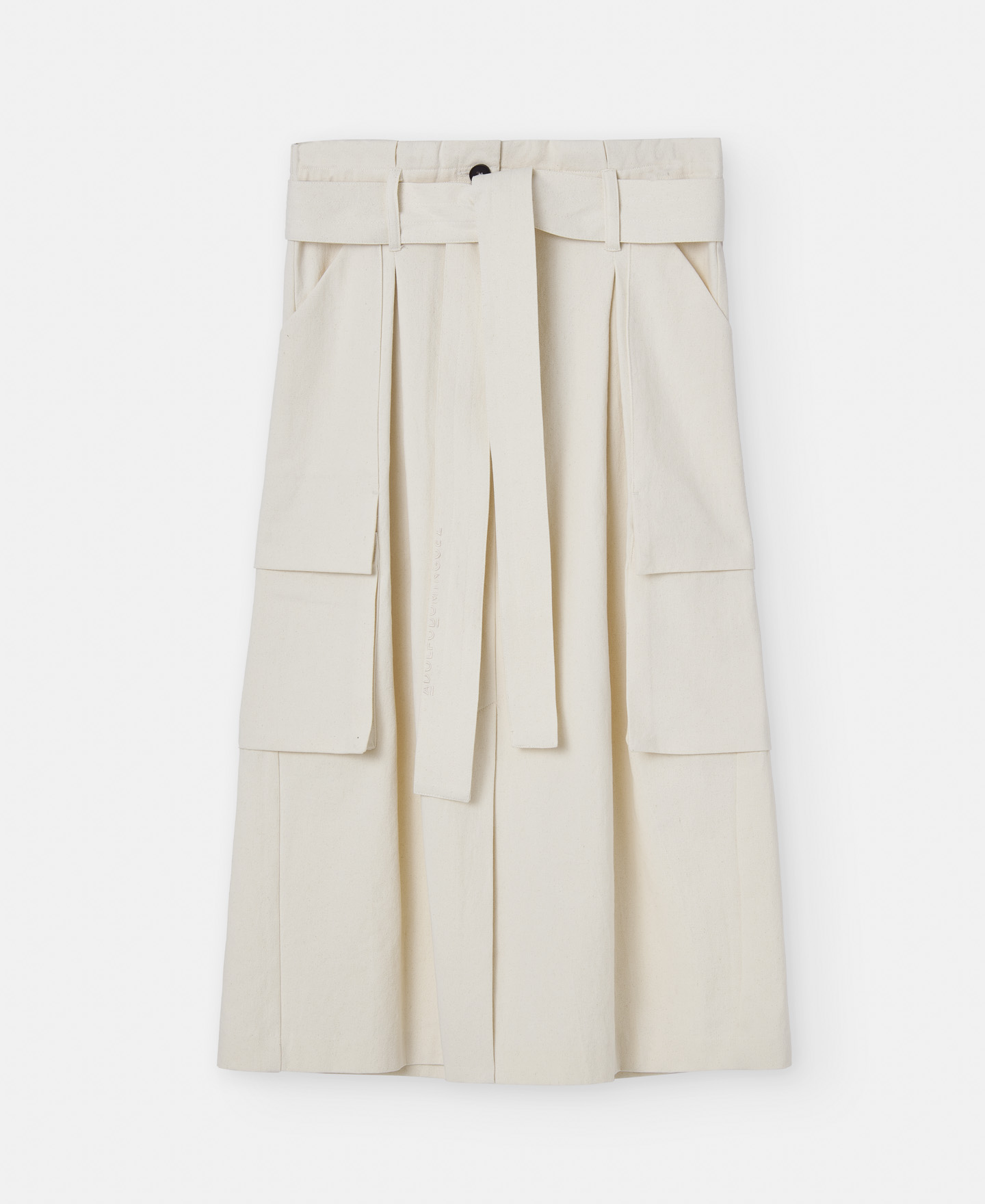 Straight skirt in cotton twill image number 4