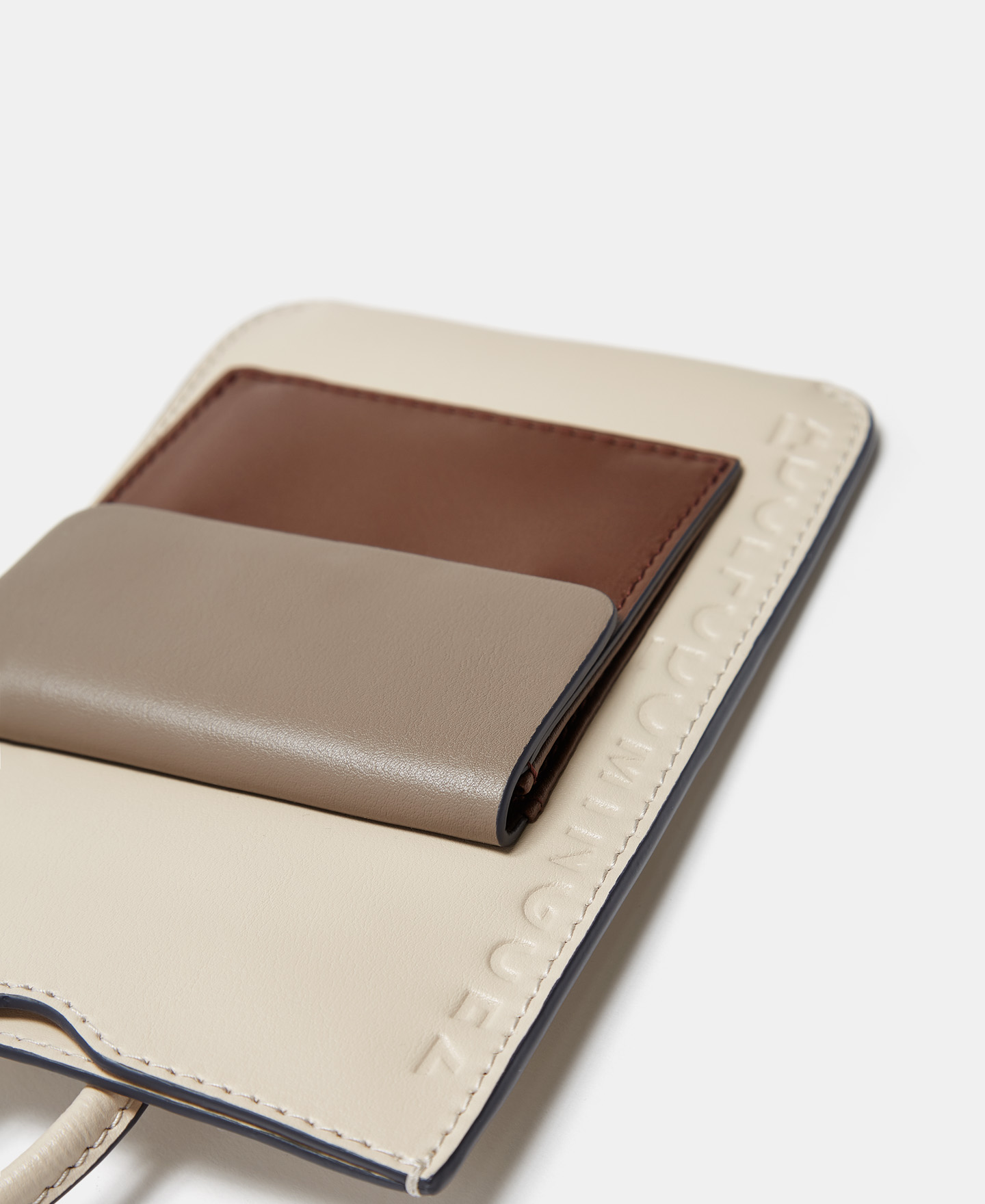 Tricolour vachetta leather phone case image number 1