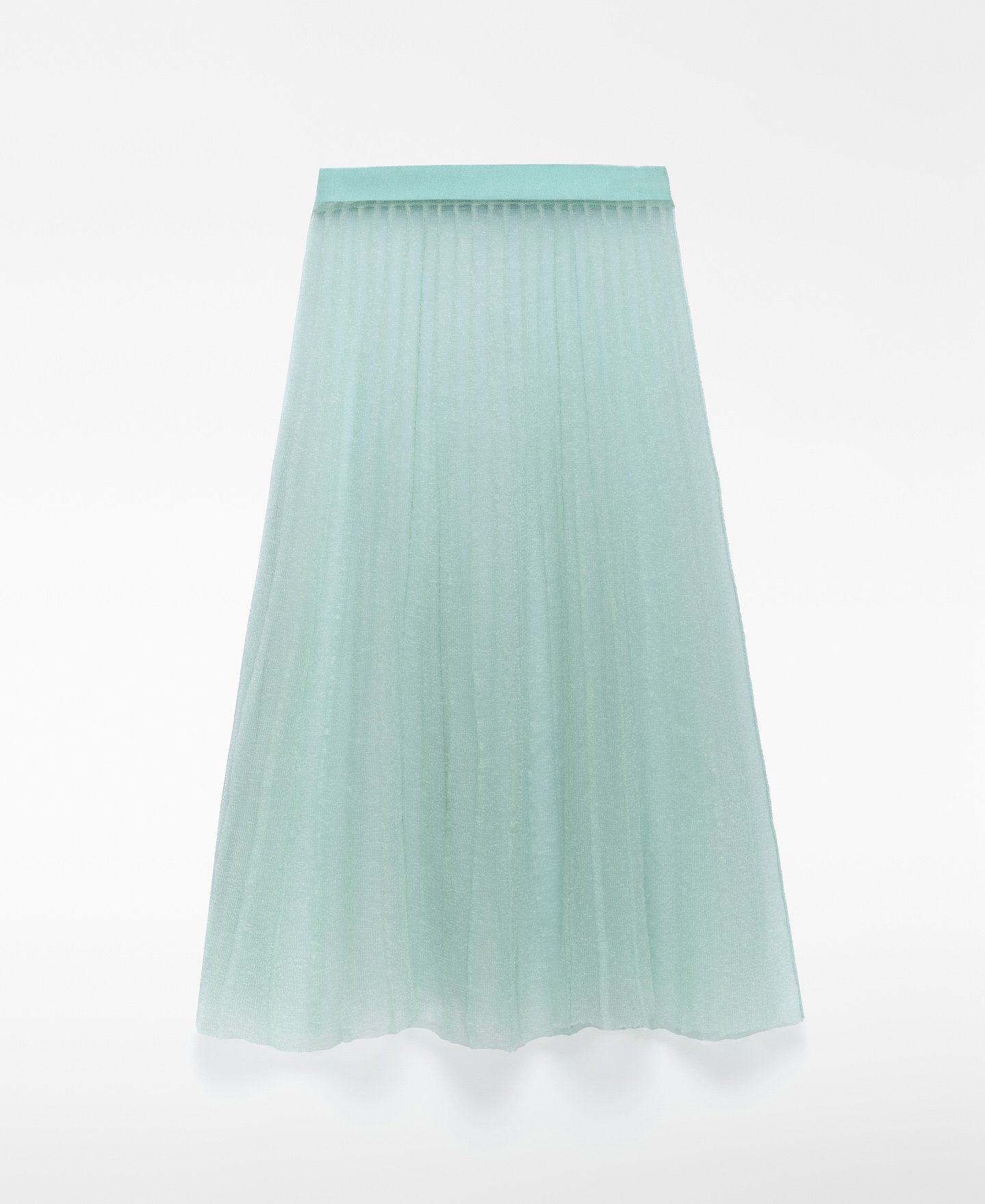 Sheer pleated skirt woman image number 3