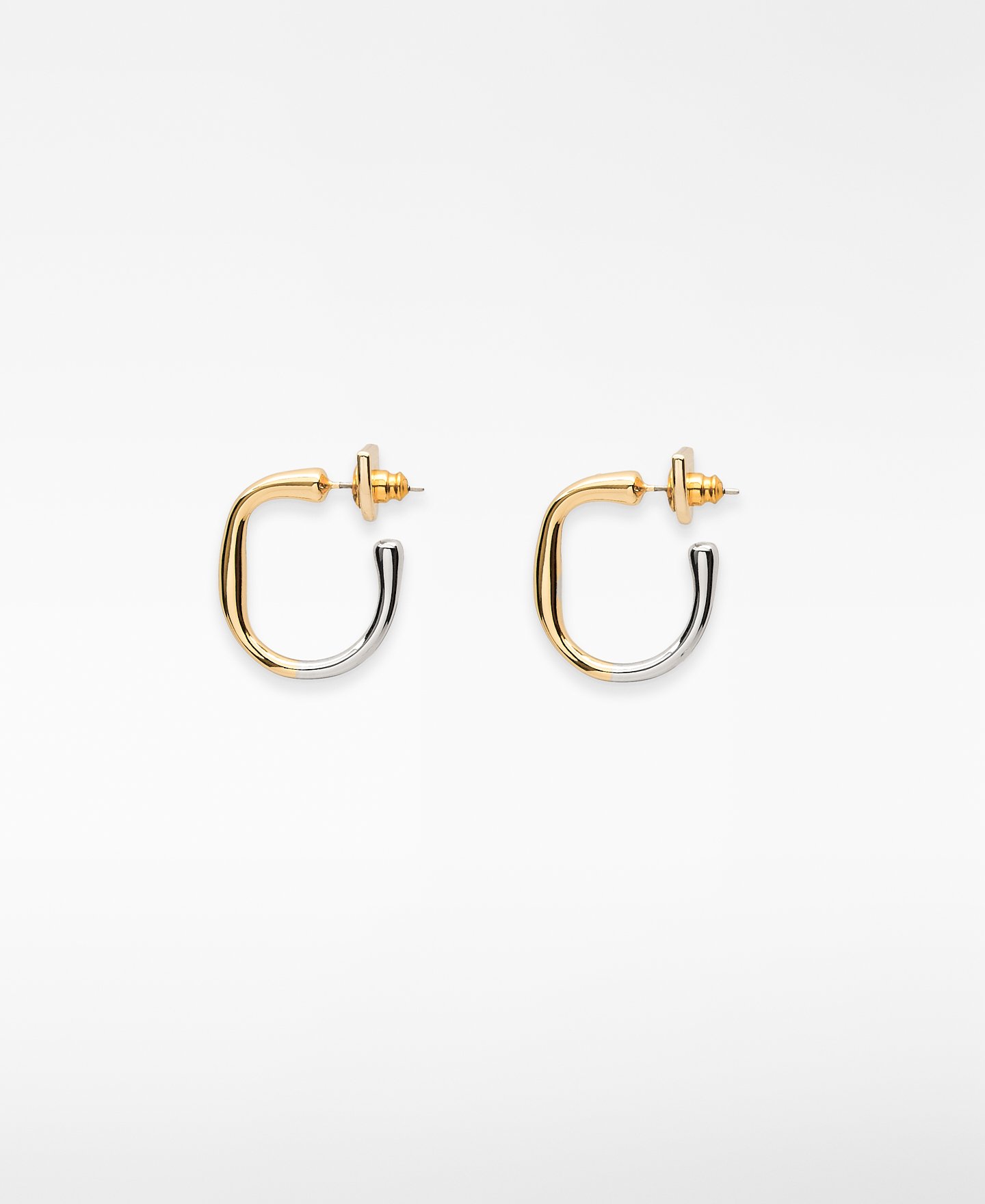 Double-lacquered metal hoops woman image number 0