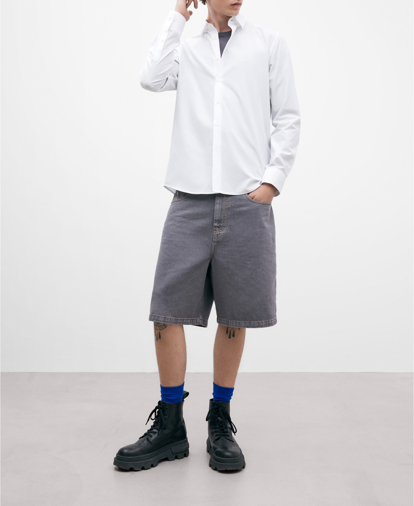 Poplin cotton regular fit shirt image number 1