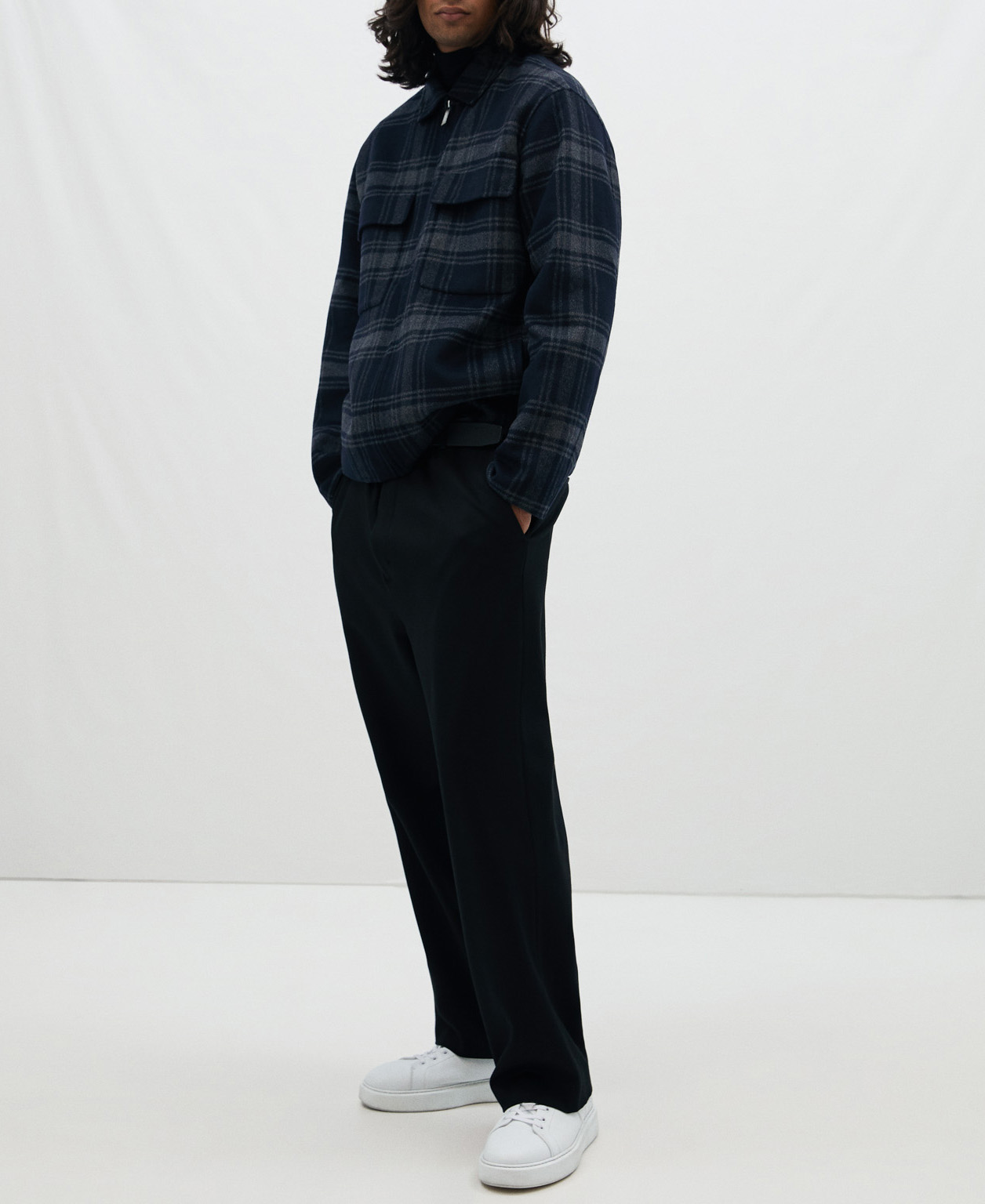 Double face plaid jacket image number 1