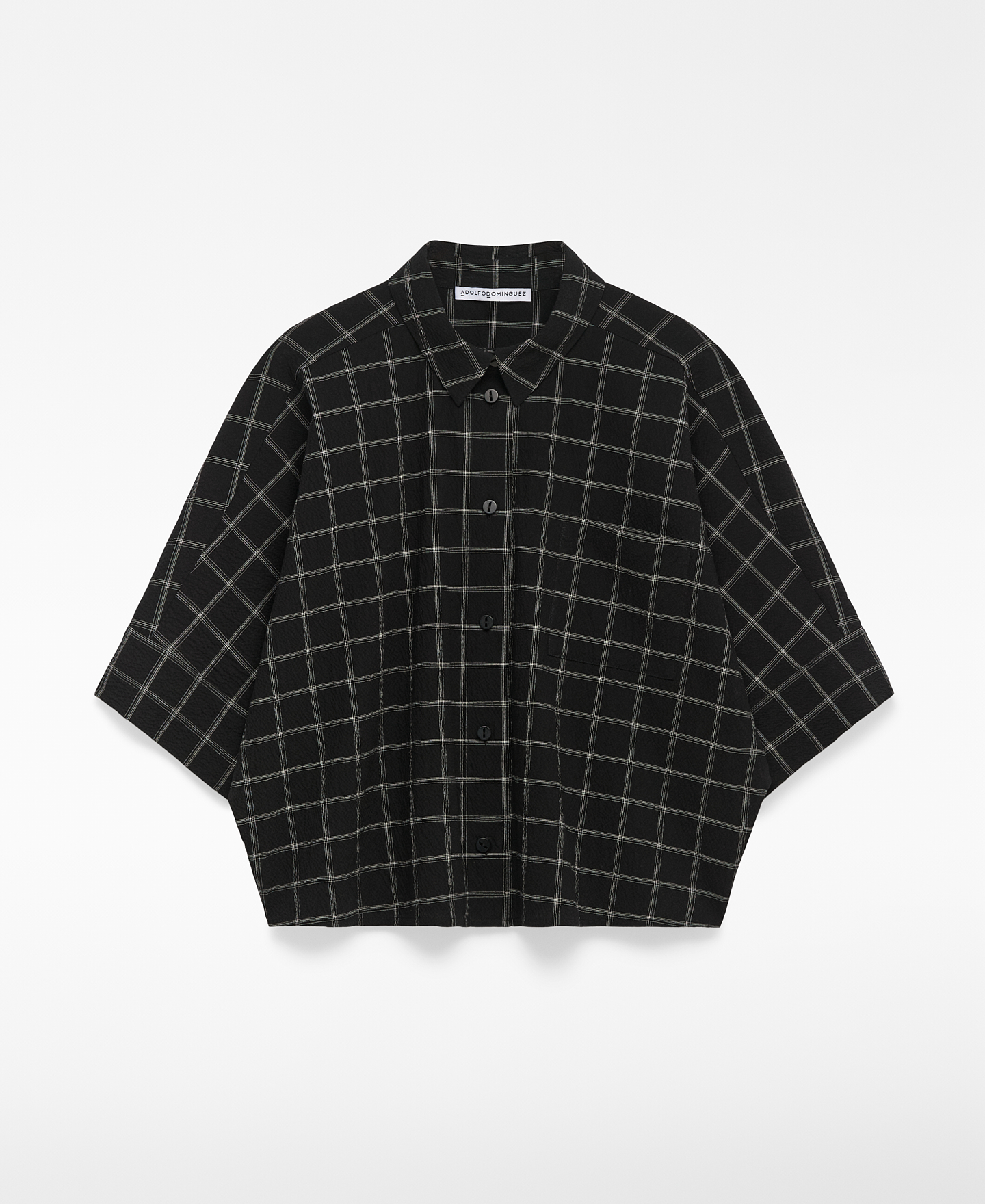 Checkered short shirt image number 4