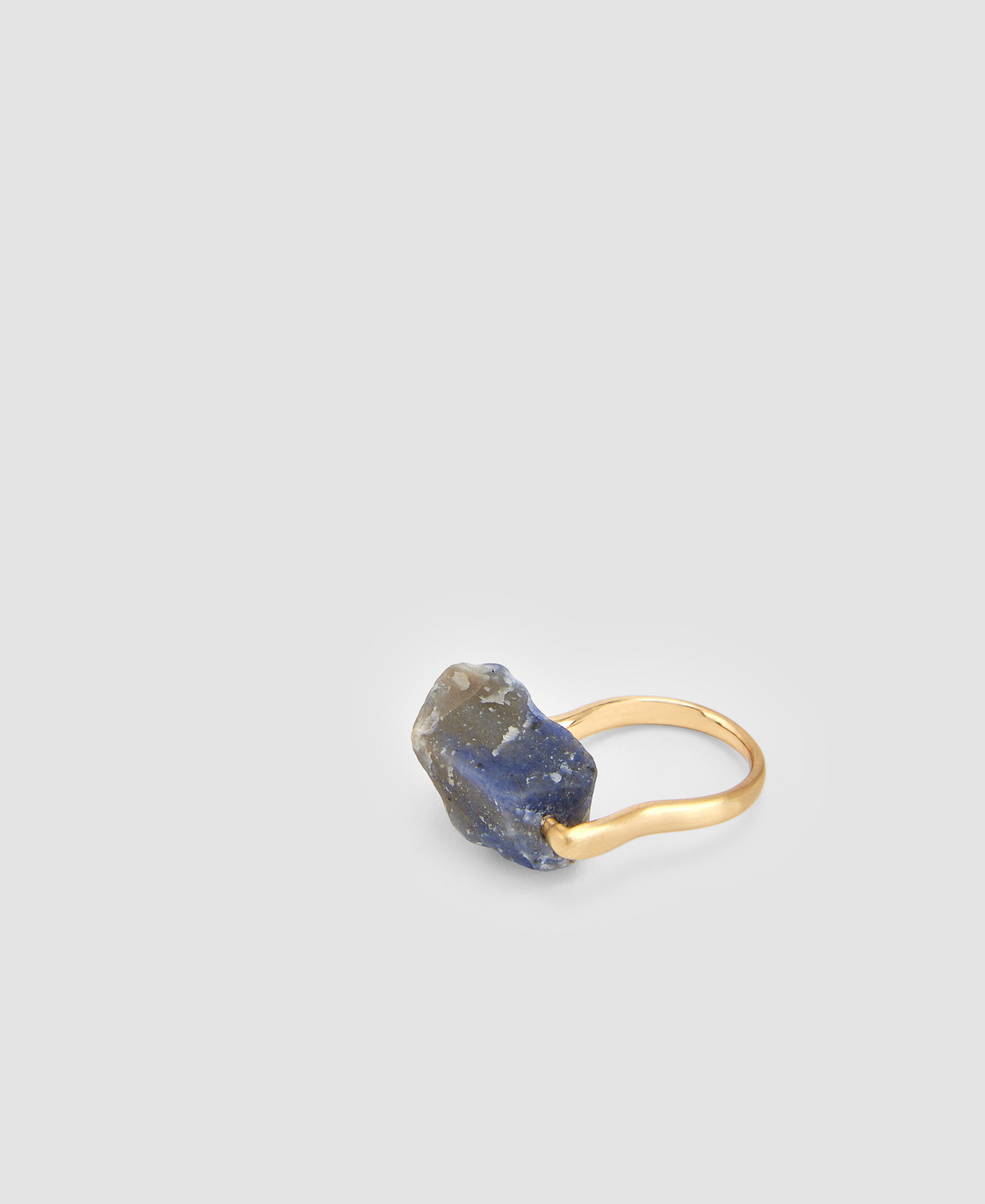 Brass and natural stone ring image number 1