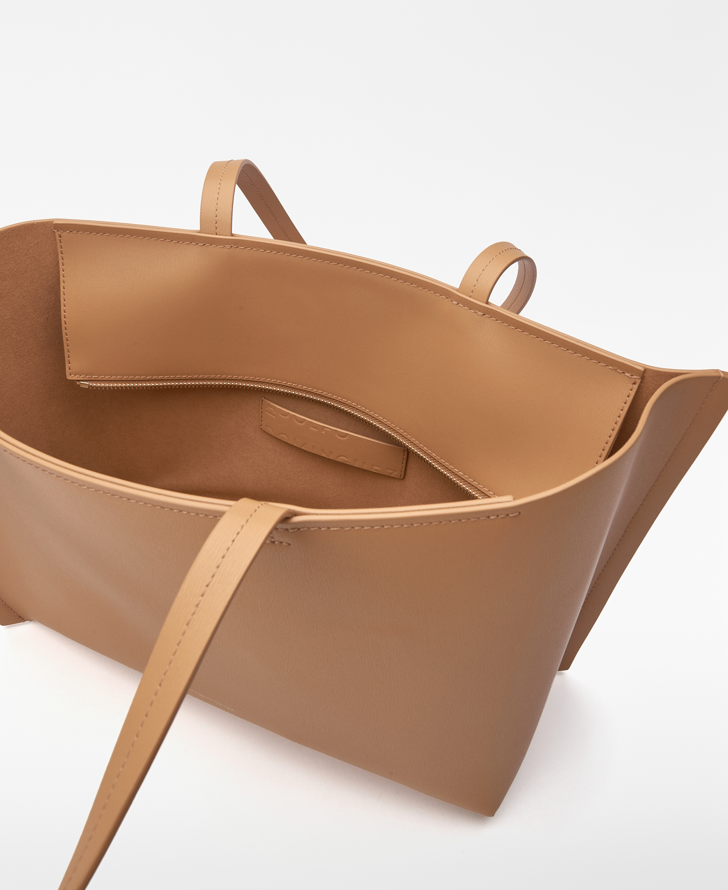Leather asymmetrical shopper bag woman image number 3