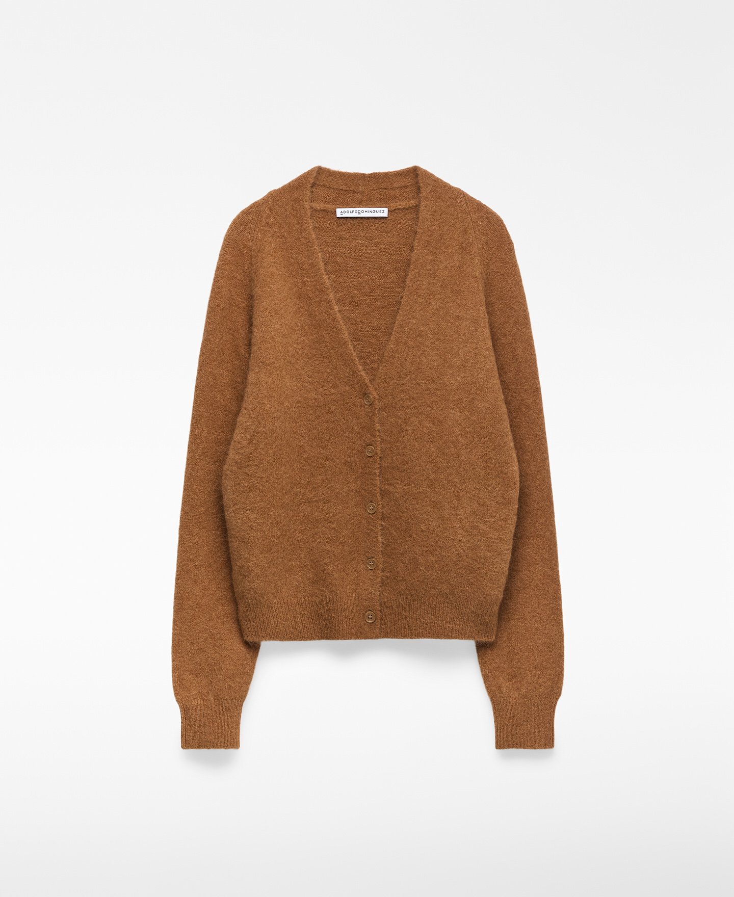 Knit V-neck cardigan woman image number 4