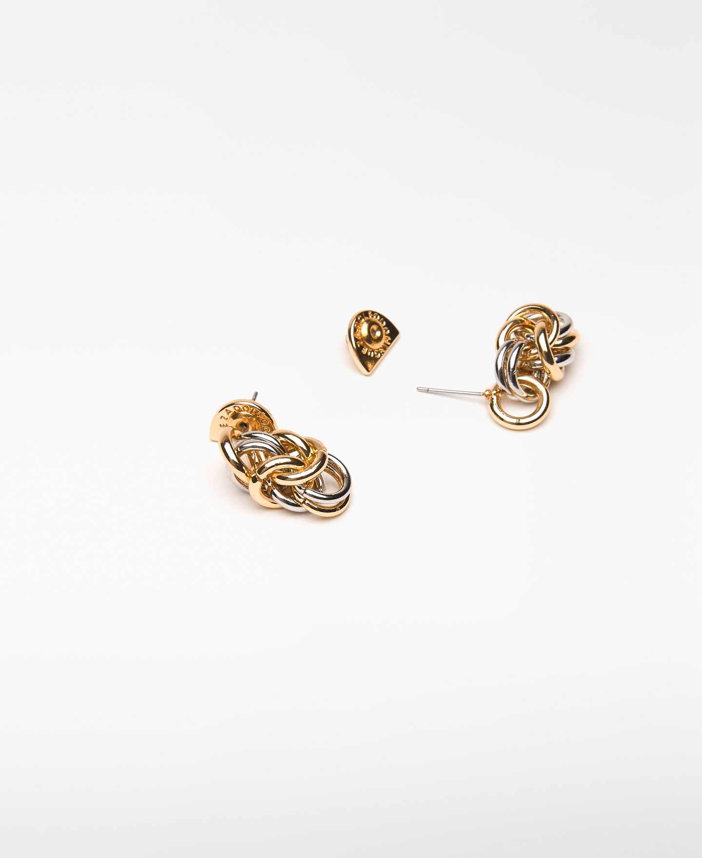Metal link earrings woman image number 1