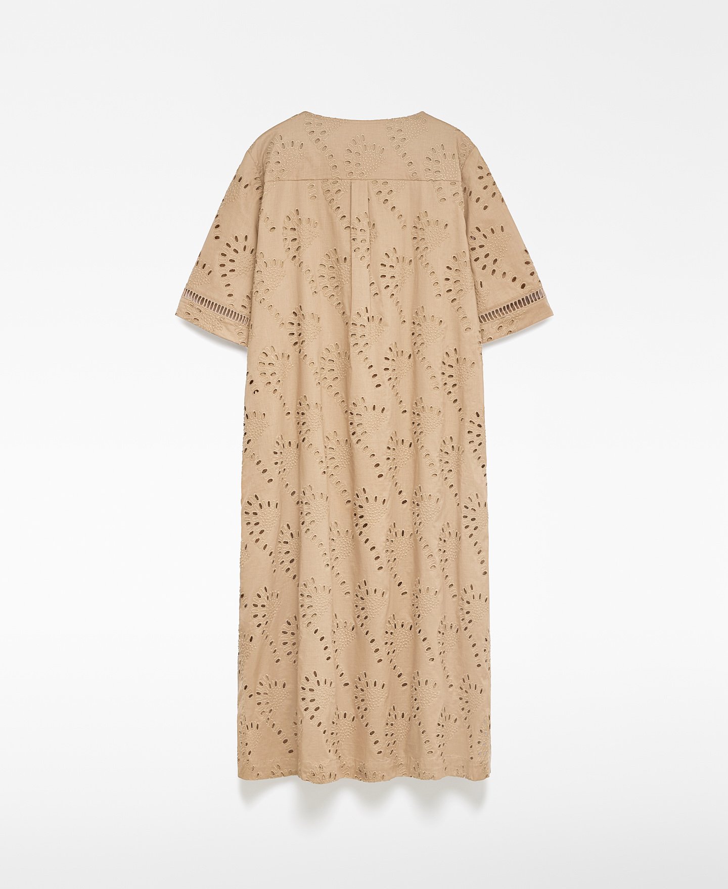 Embroidered poplin kaftan woman image number 5