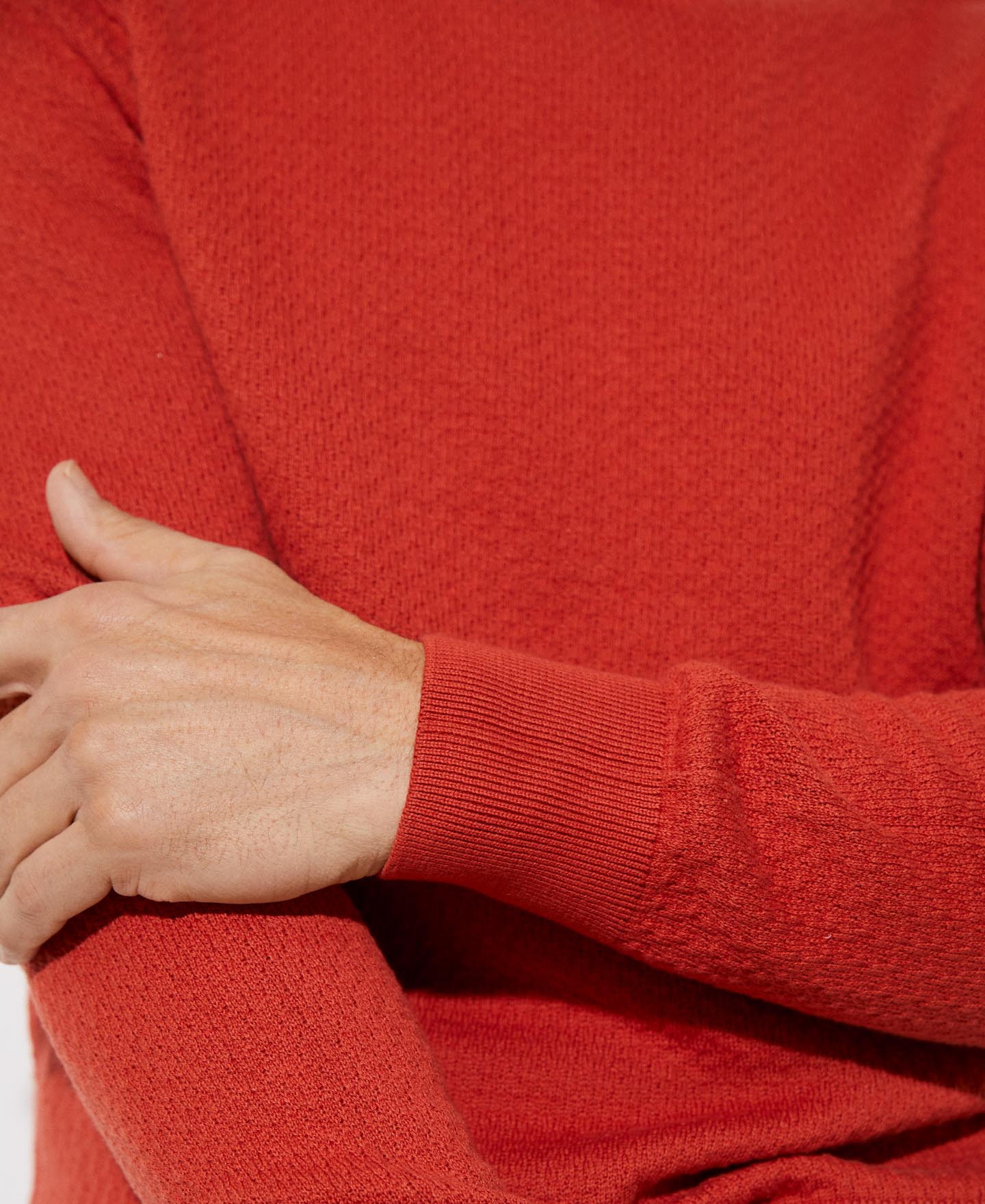 Cotton knit sweater image number 3