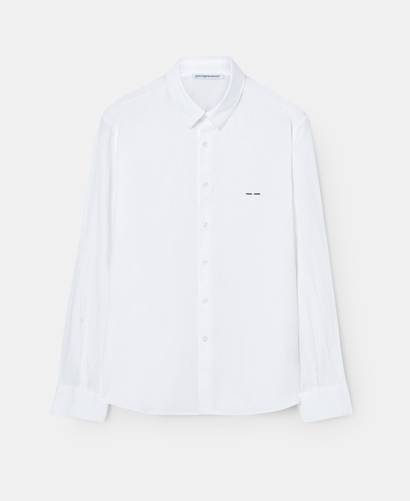 Camisa blanca en algodón y lino image number 4