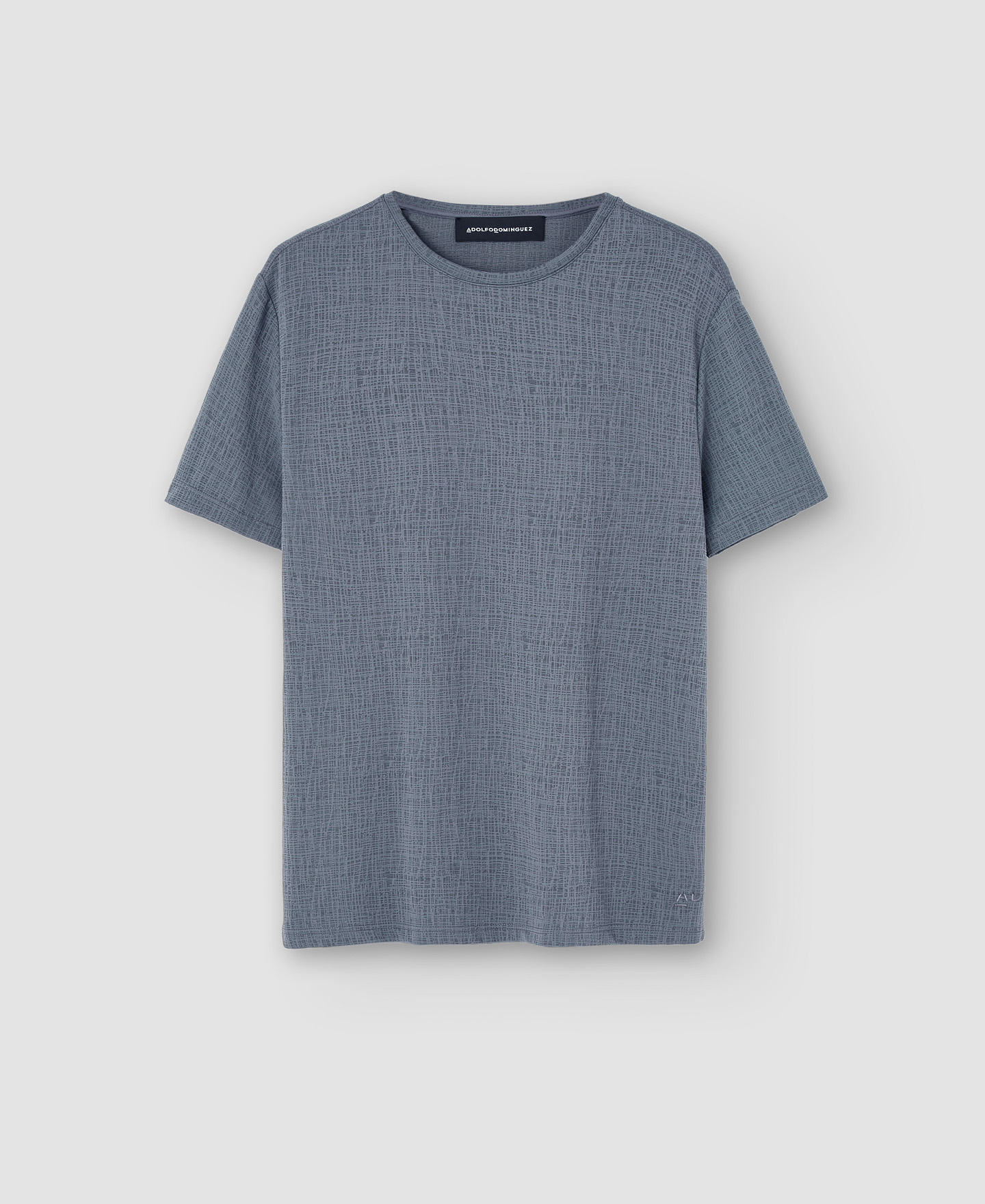Microdrawing fabric crew neck t-shirt image number 4