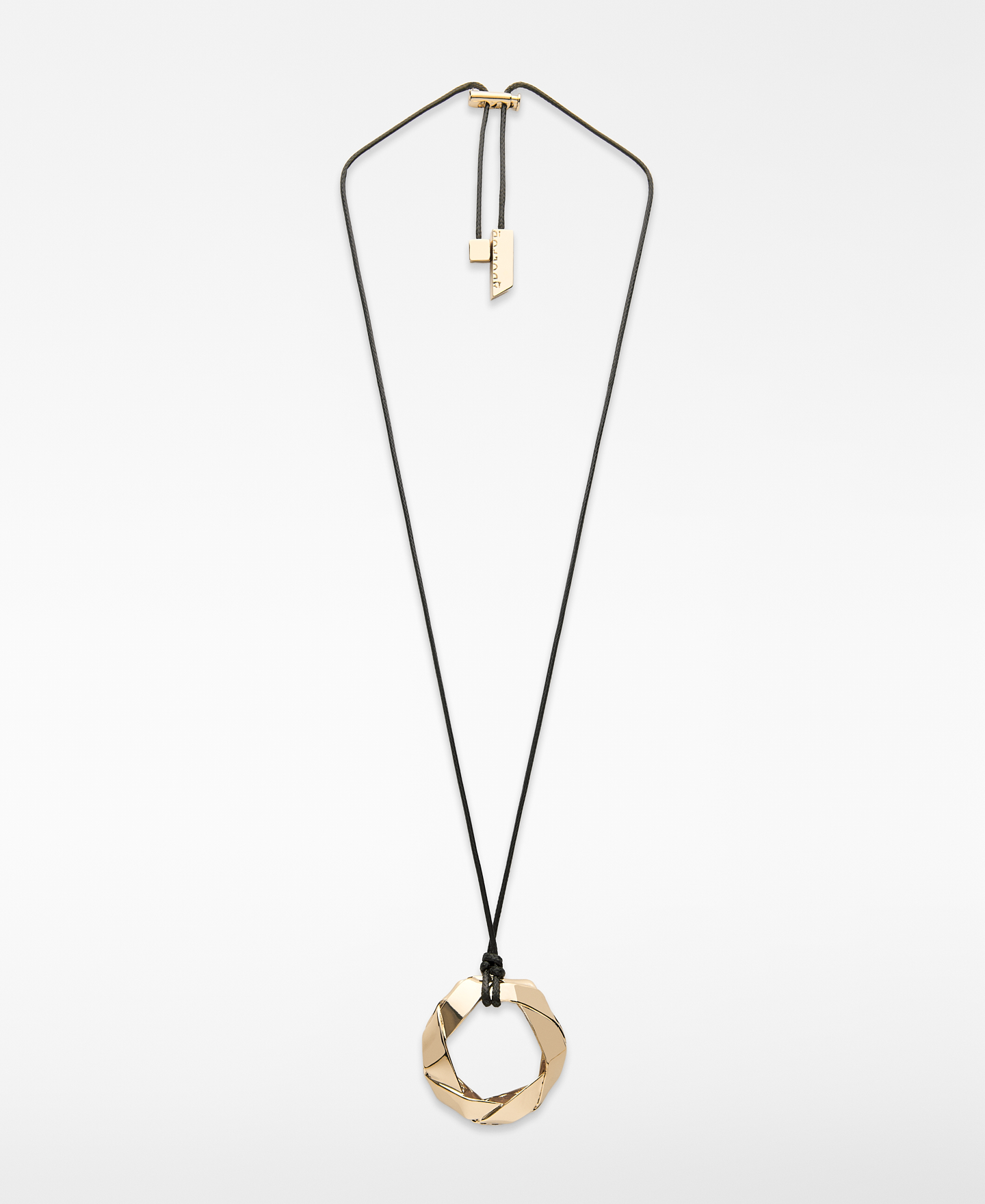 Braided metal pendant necklace image number 0