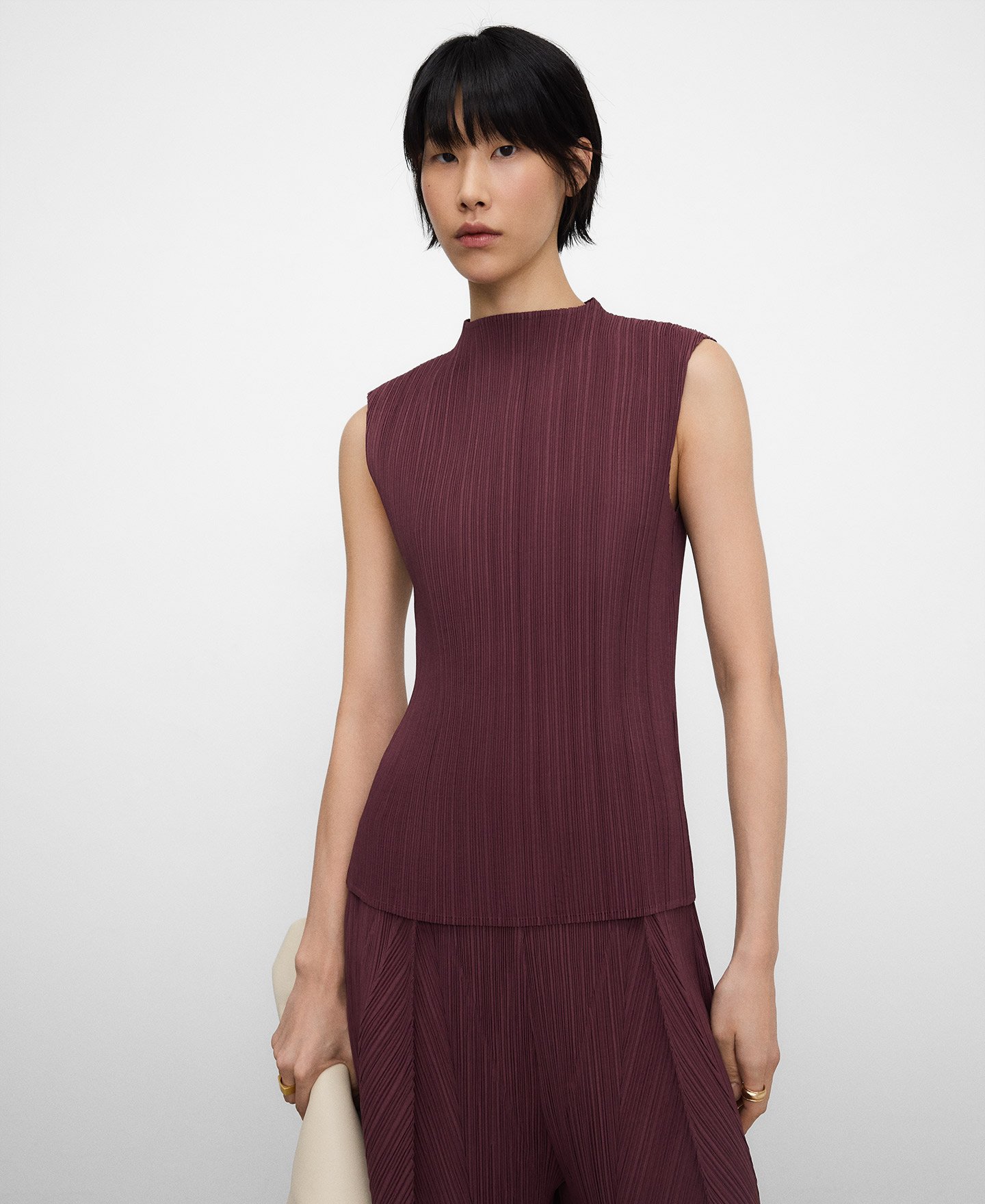 Top crinkle cuello perkins image number 0