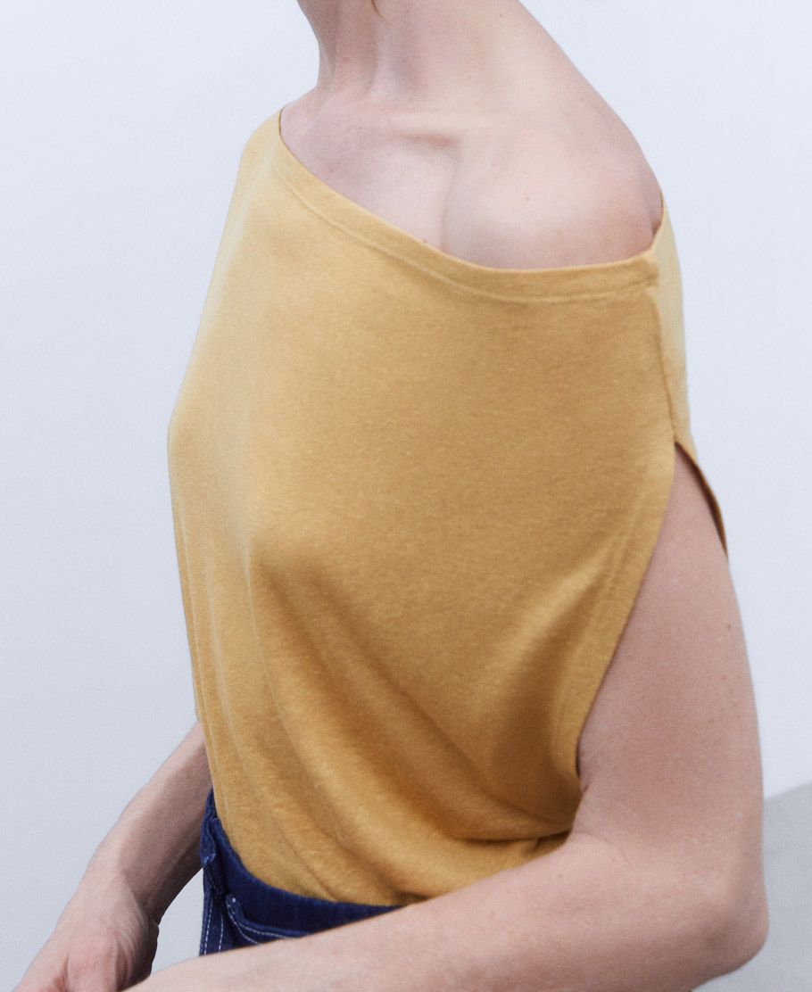Cotton and lyocell loose T-shirt image number 3