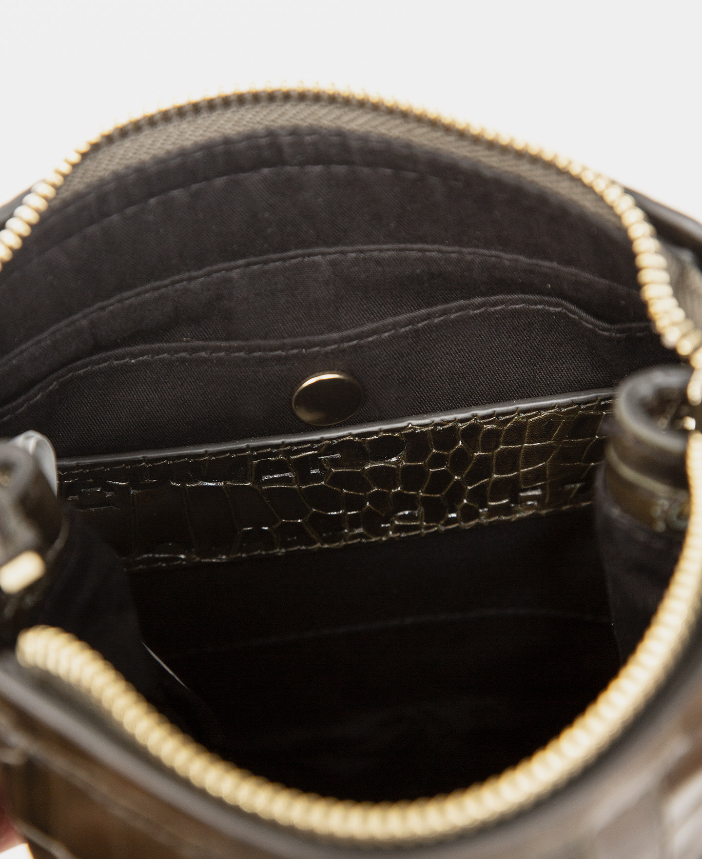 Crocodile effect leather mini bag image number 2