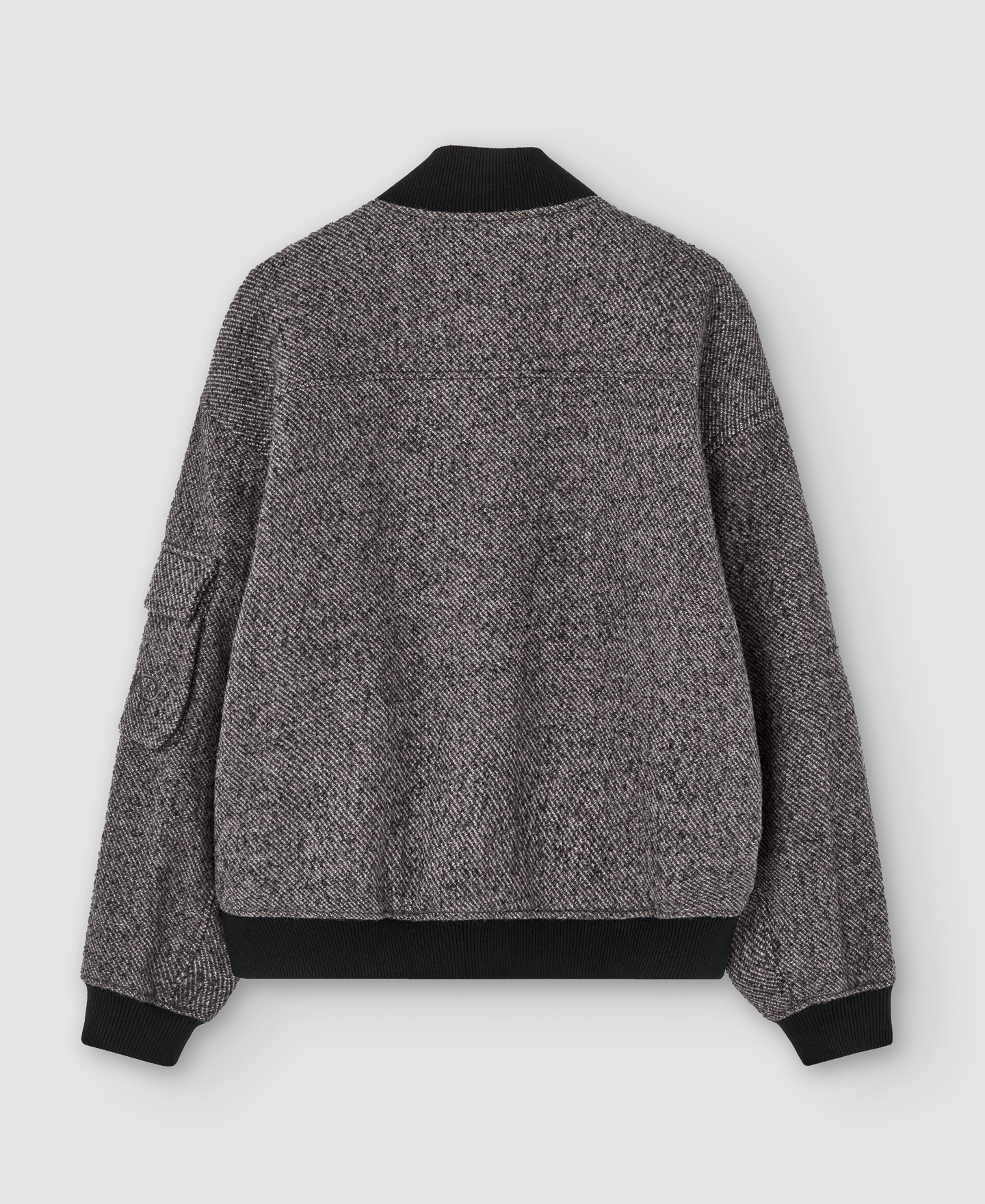 Wool and polyester bomber image number 7