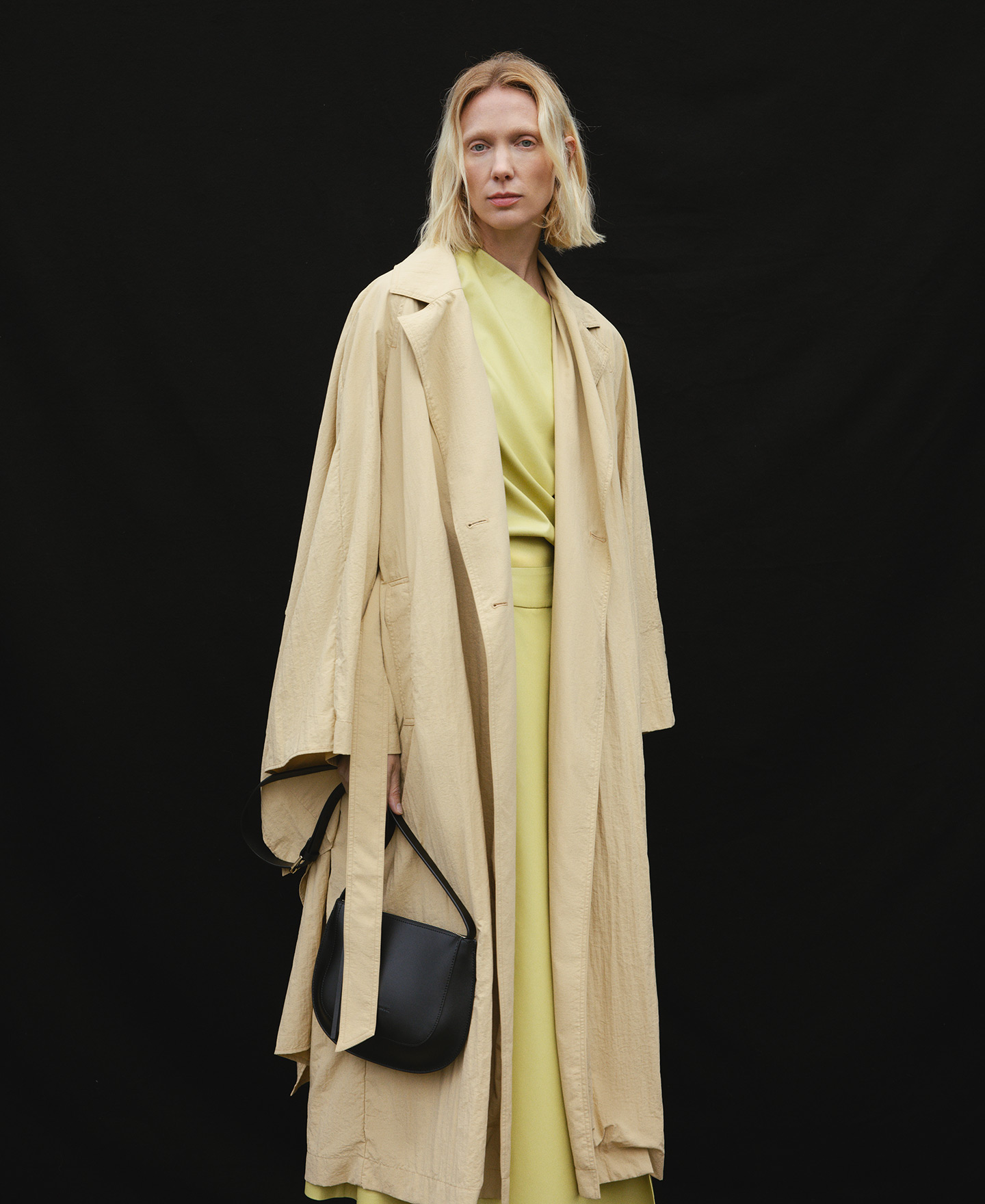 Nylon shawl piece trench coat woman image number 0