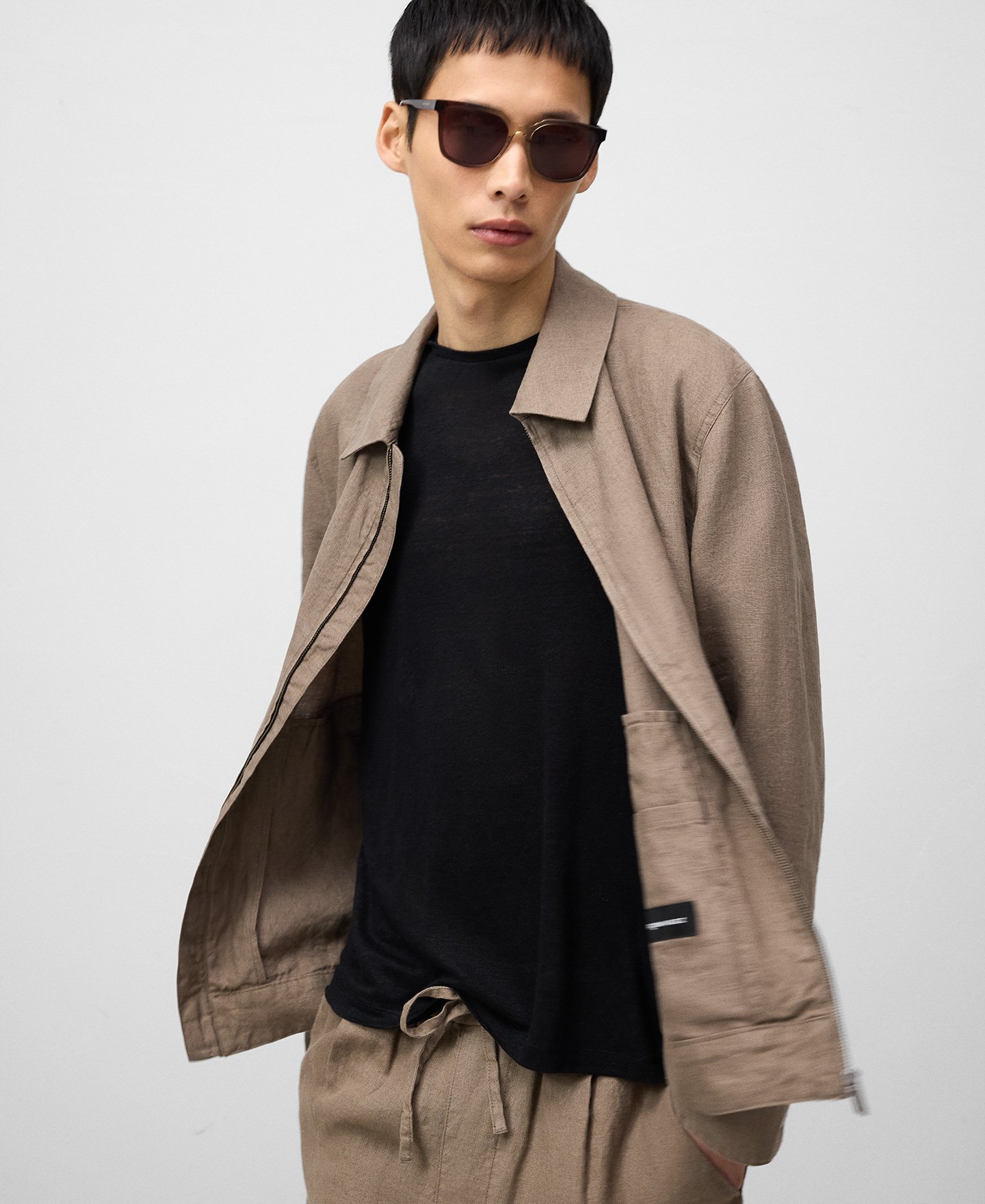 Linen flowy jacket man image number 3