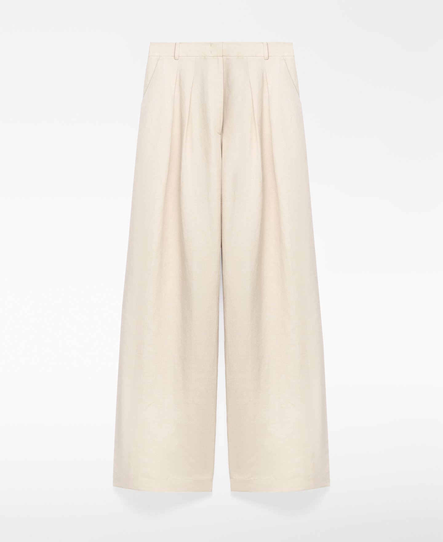 European linen blend trousers woman image number 4