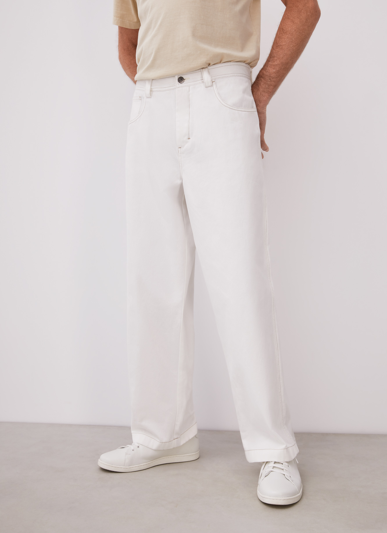 Pantalón 5 bolsillos en twill de algodón image number 0
