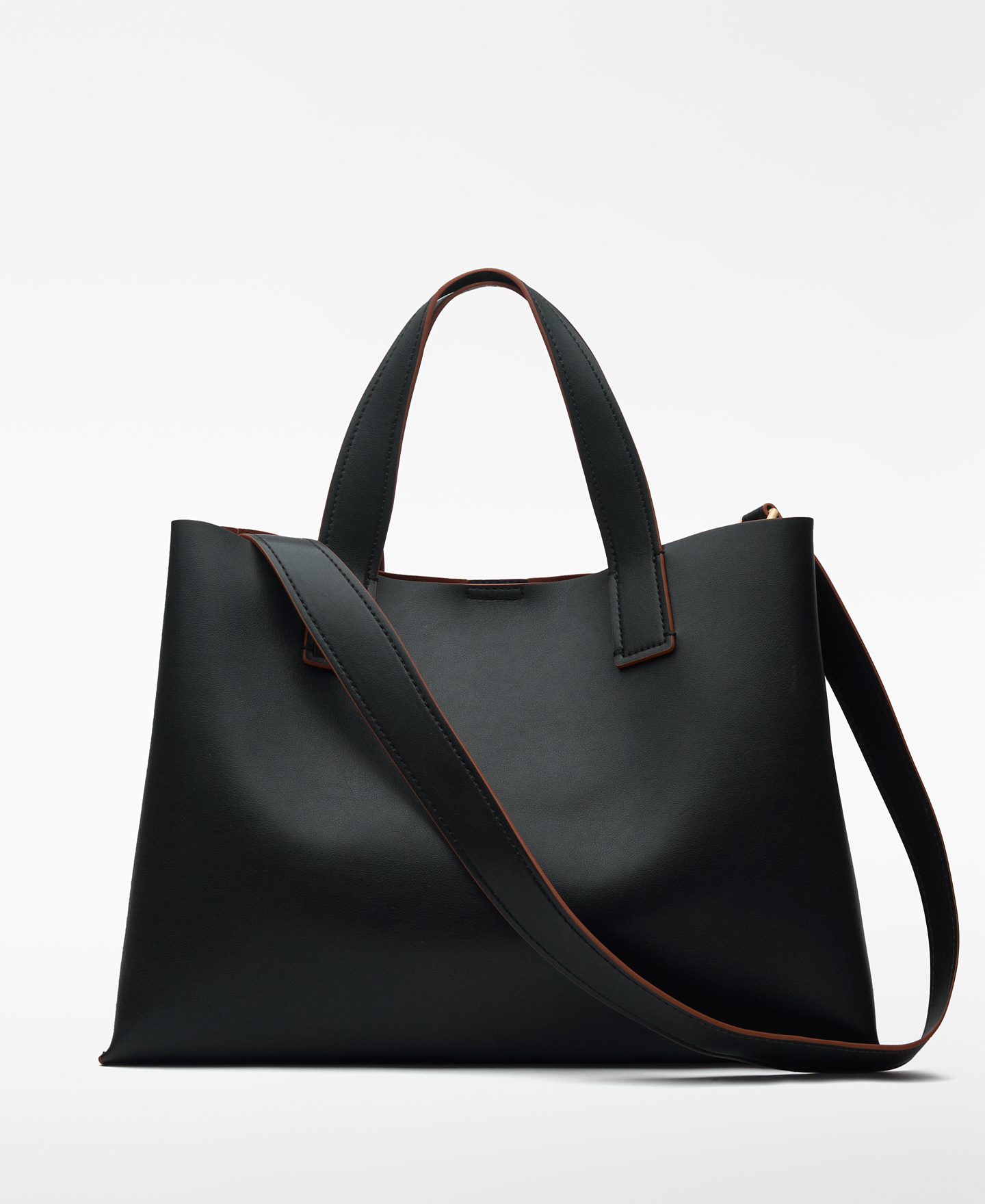 Leather-Non-Leather large city bag woman image number 1
